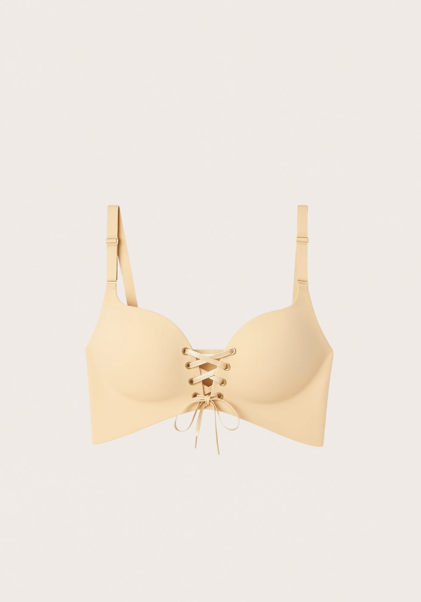Double Filled Lace-Up Bra