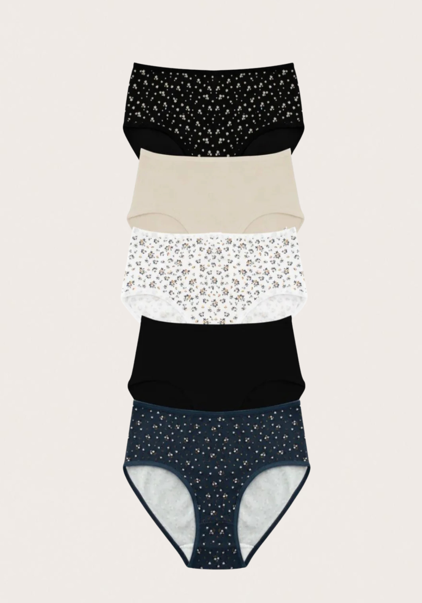 Comfy Printed Mid Pack Of 5