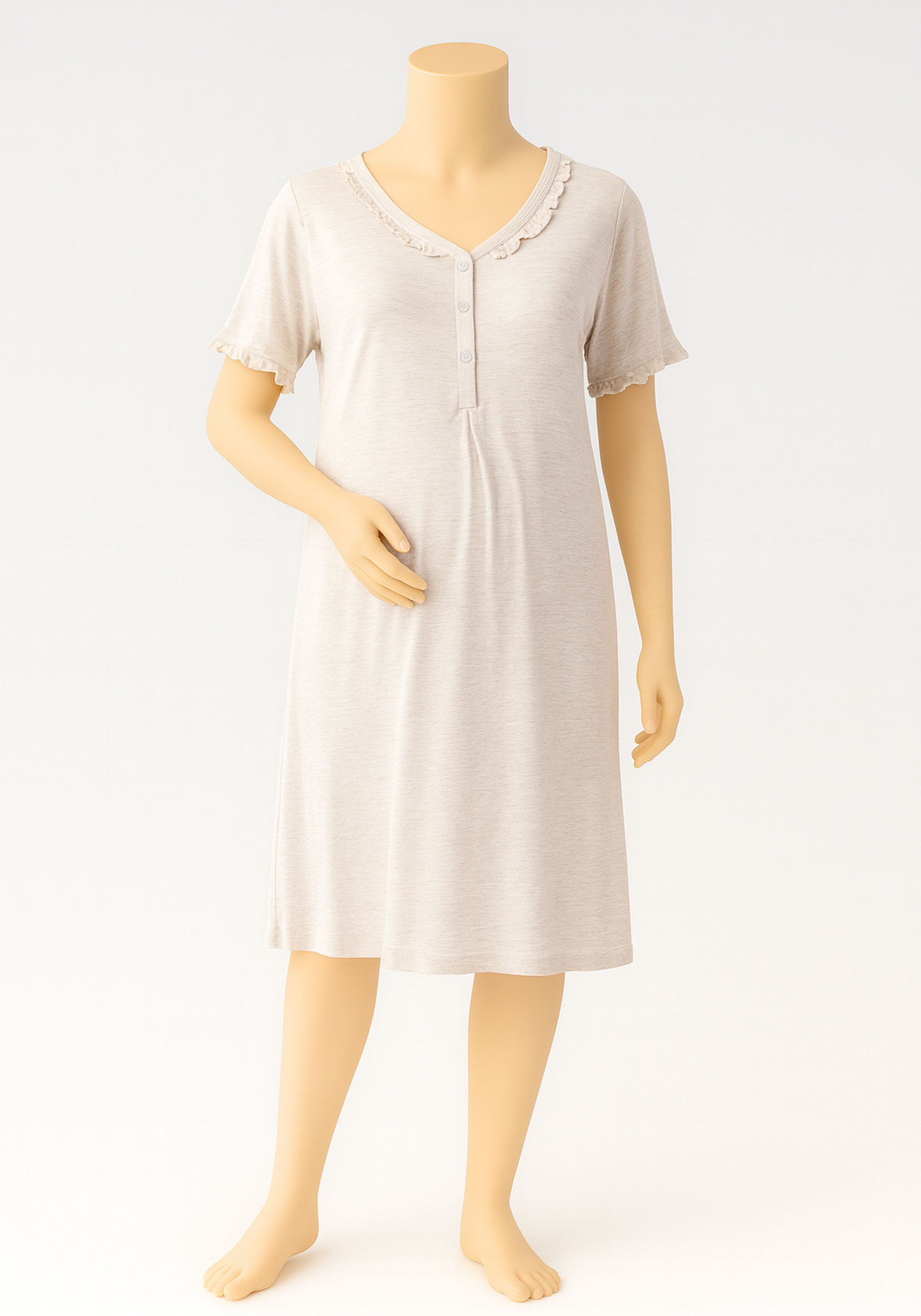 قميص نوم قصير الأكمام للأمهات