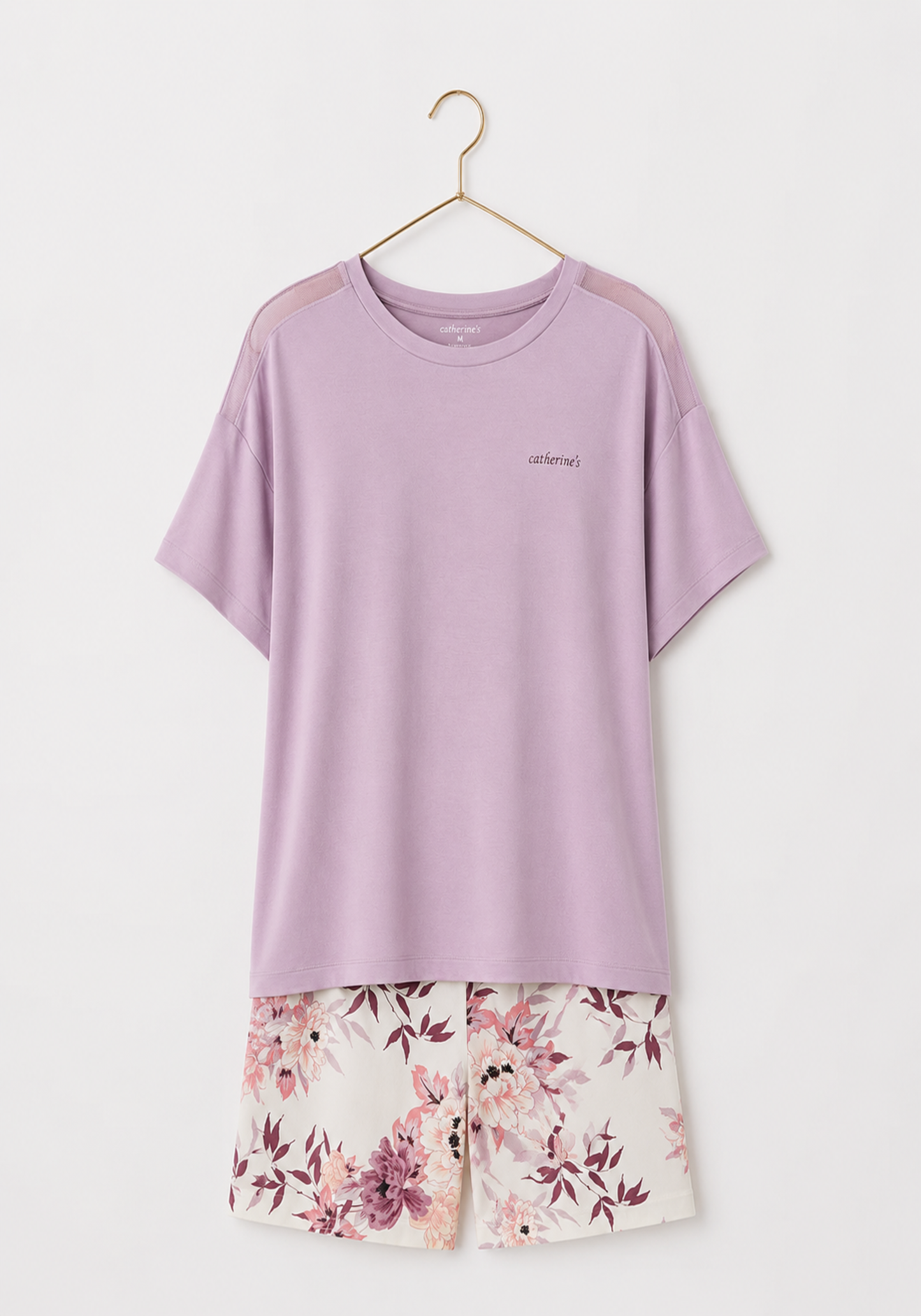 Short Set: Short Sleeve Top (Viscose Lycra) And Shorts (100% Viscose)