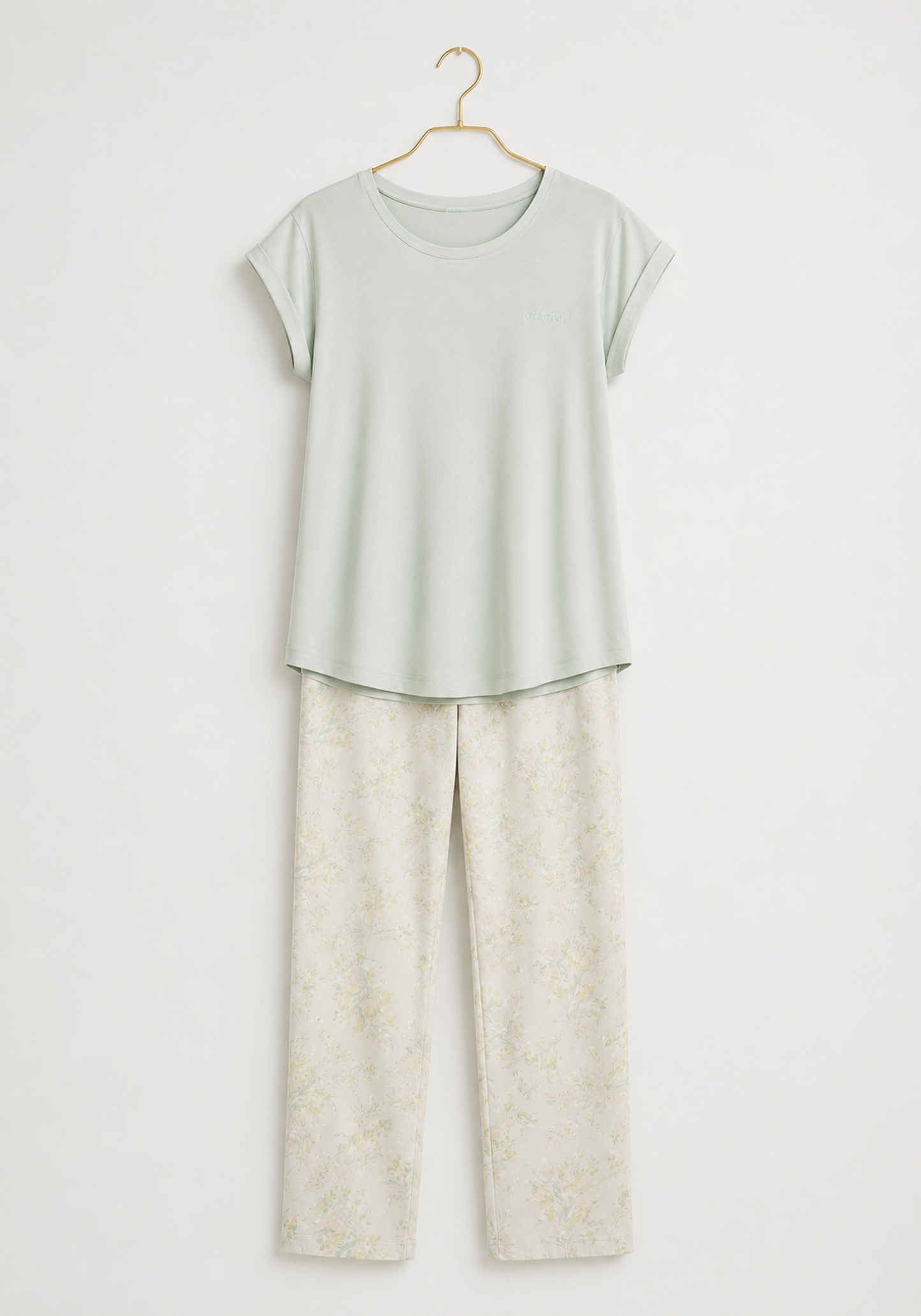 Pajamas: Short Sleeve Top And Pants (Viscose Lycra)