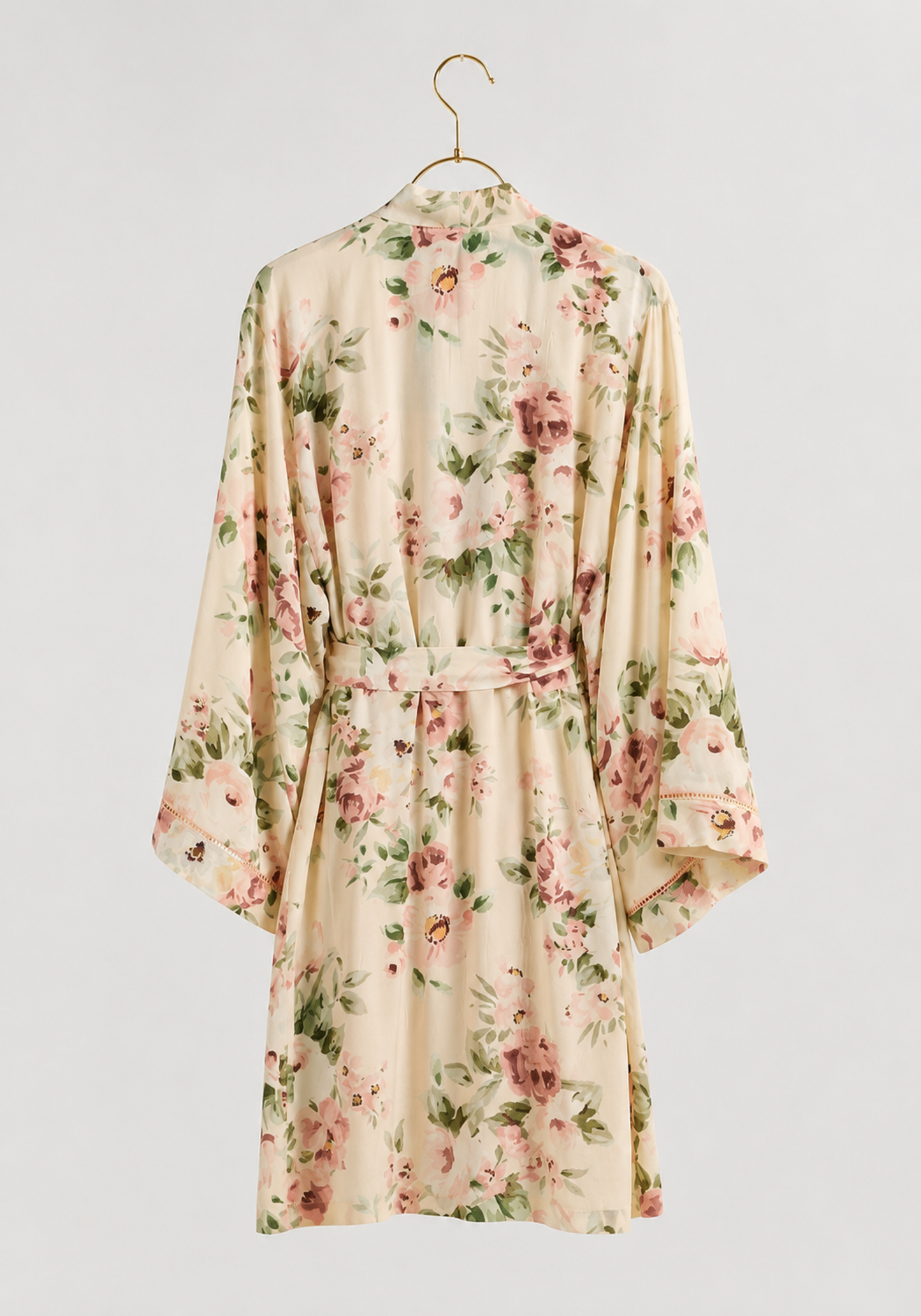 Robe Set: Shoulder Strap Short Nighty (Viscose Lycra) And Short Robe (100% Viscose)