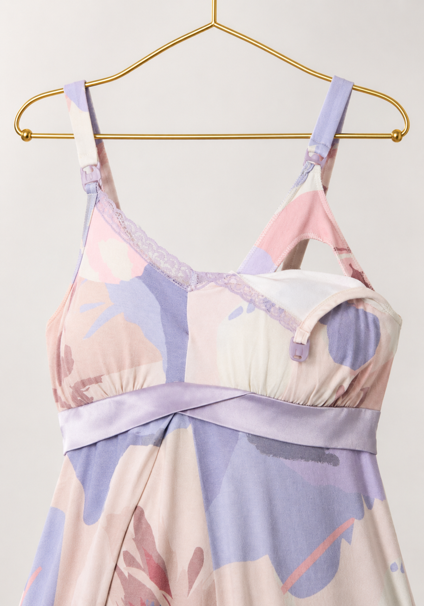 Maternal Printed Shoulder Strap Short Nighty (Viscose Lycra)