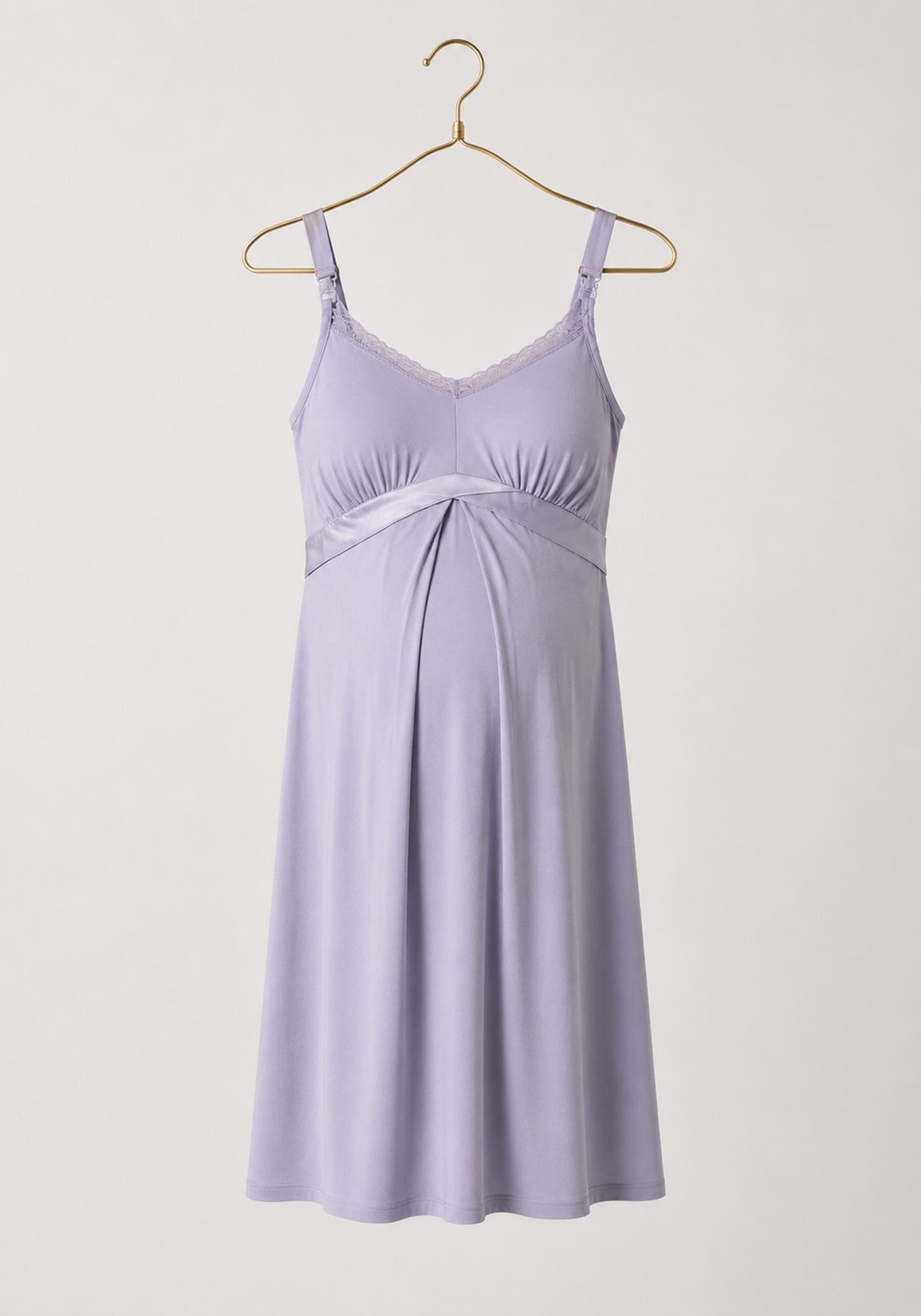 Maternal Plain Shoulder Strap Short Nighty (Viscose Lycra)