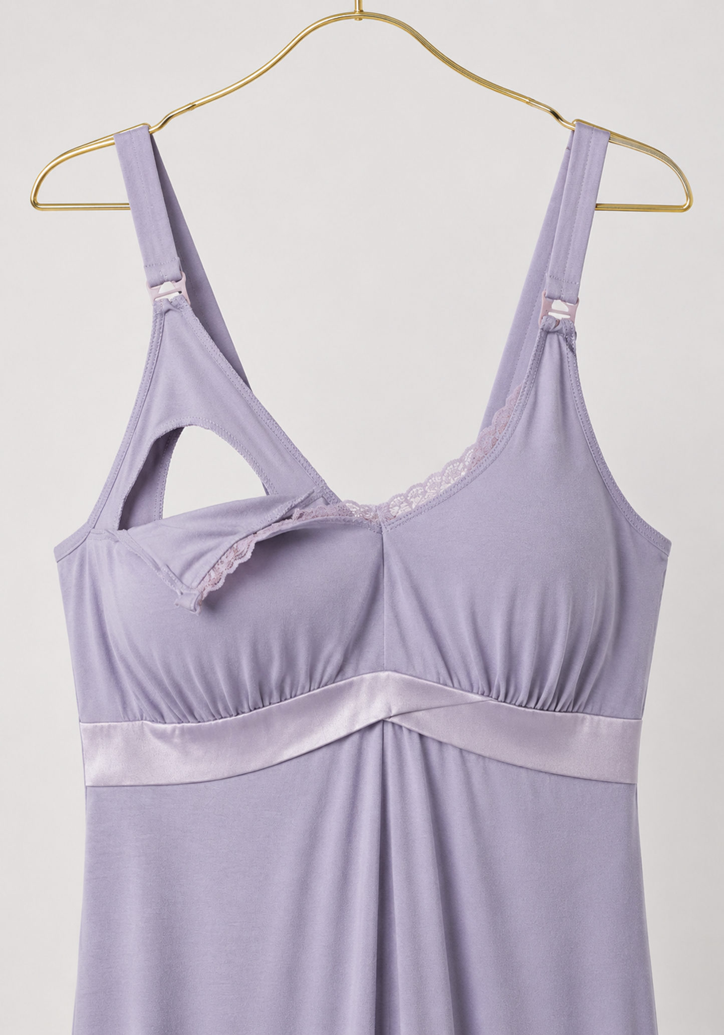 Maternal Plain Shoulder Strap Short Nighty (Viscose Lycra)