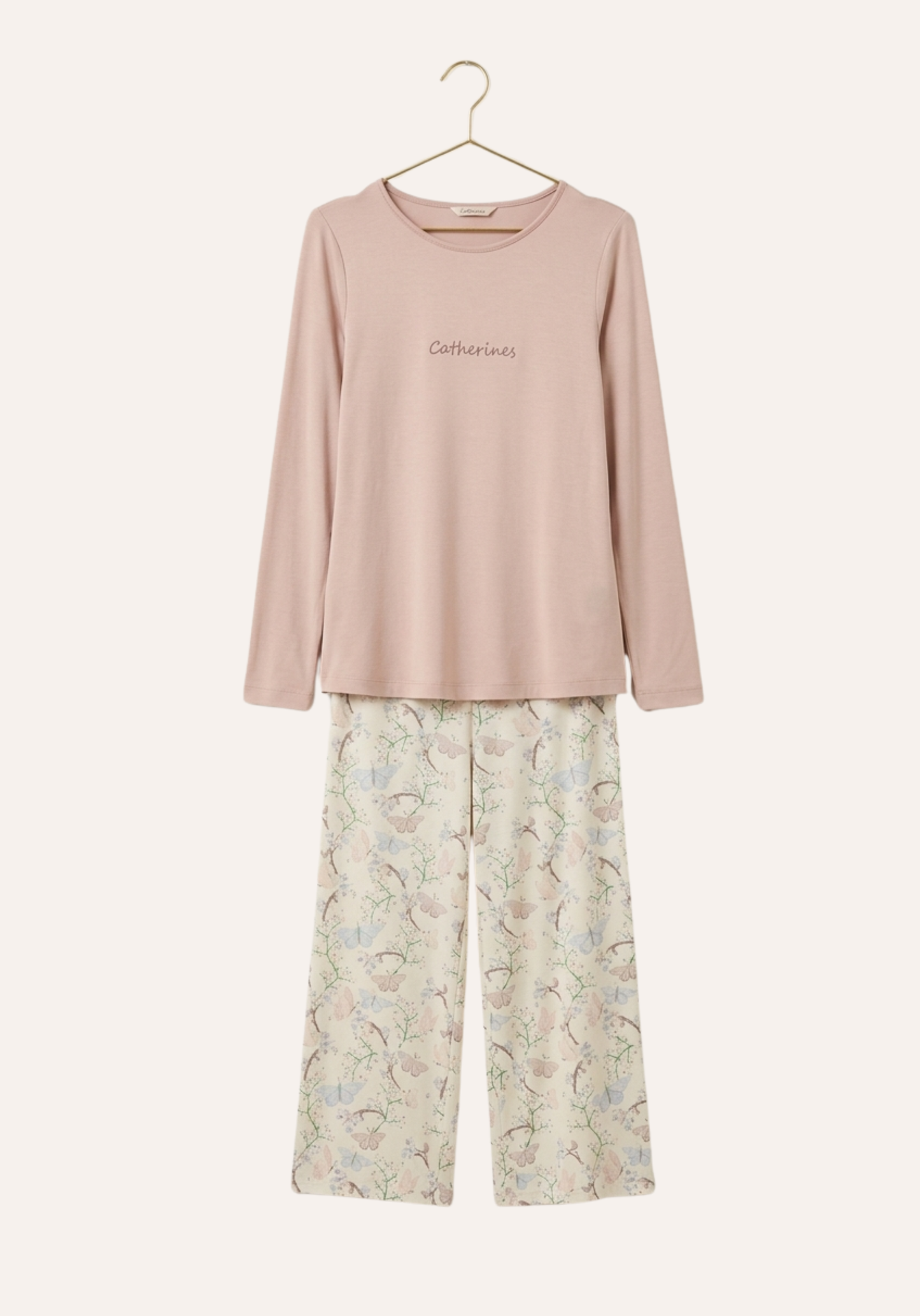 Plain Top And Floral Print Capri Set