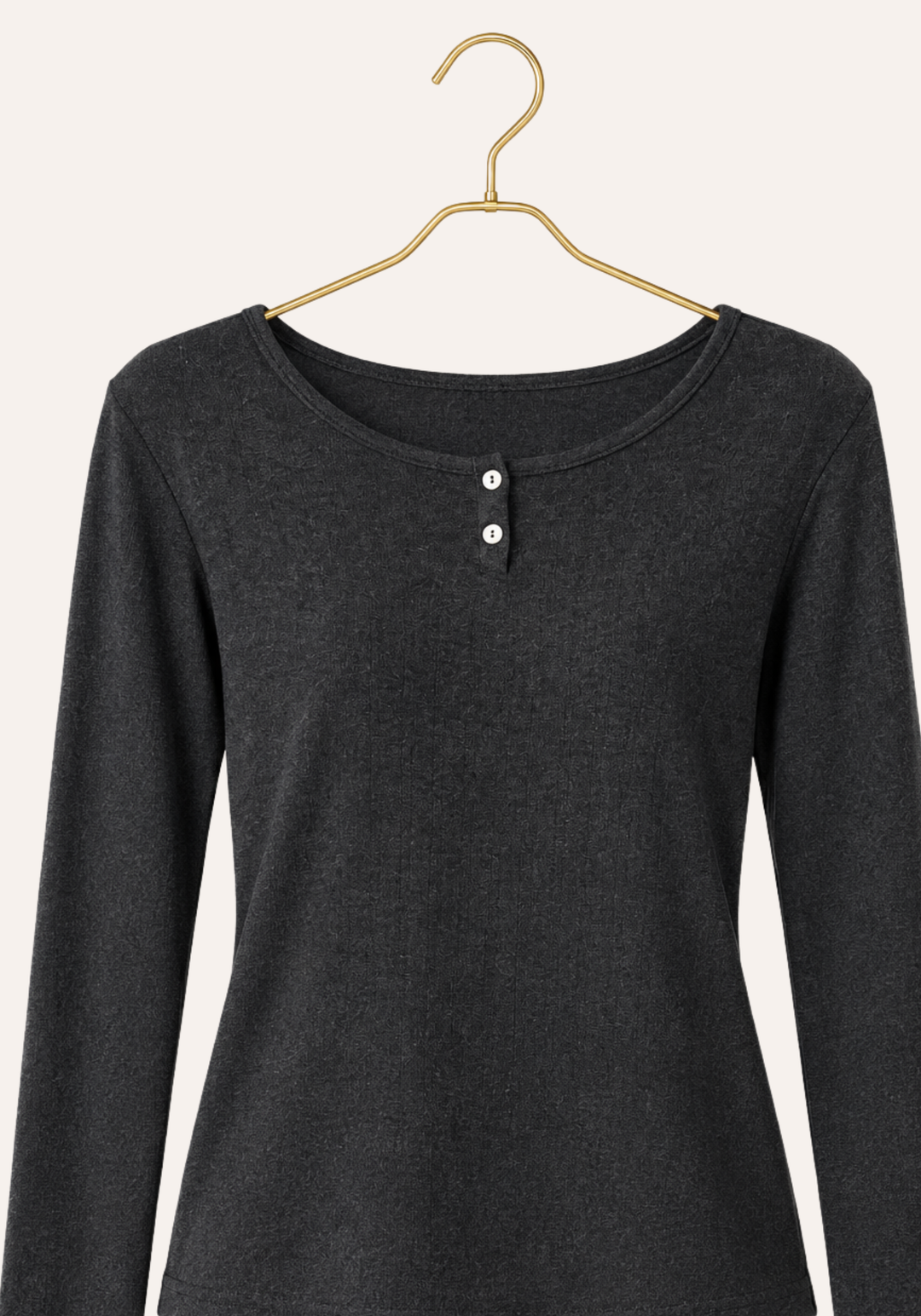 Plain Long Sleeve Top And Pant Pajamas