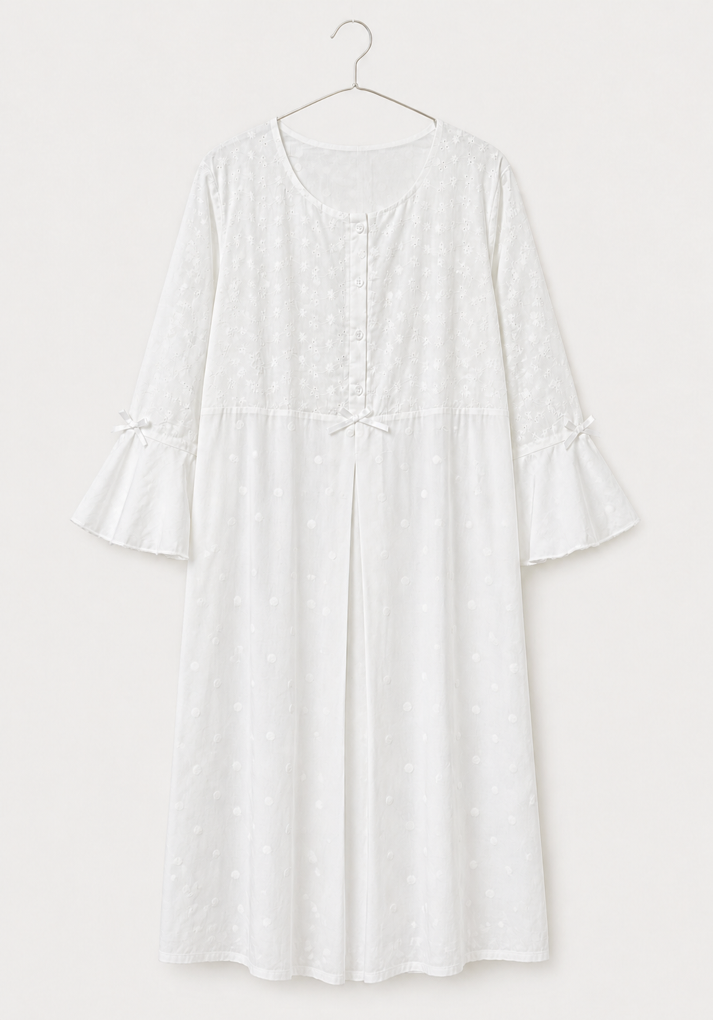 Maternal Robe Set: Short Sleeve Nighty And Robe
