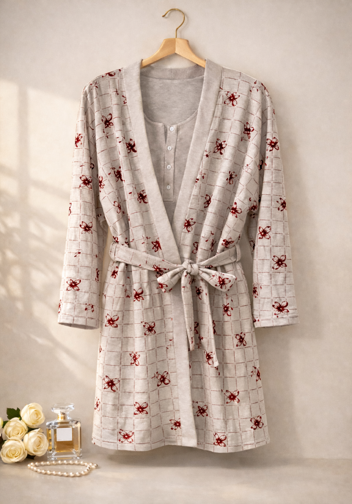 Maternal Long Sleeve Robe Set