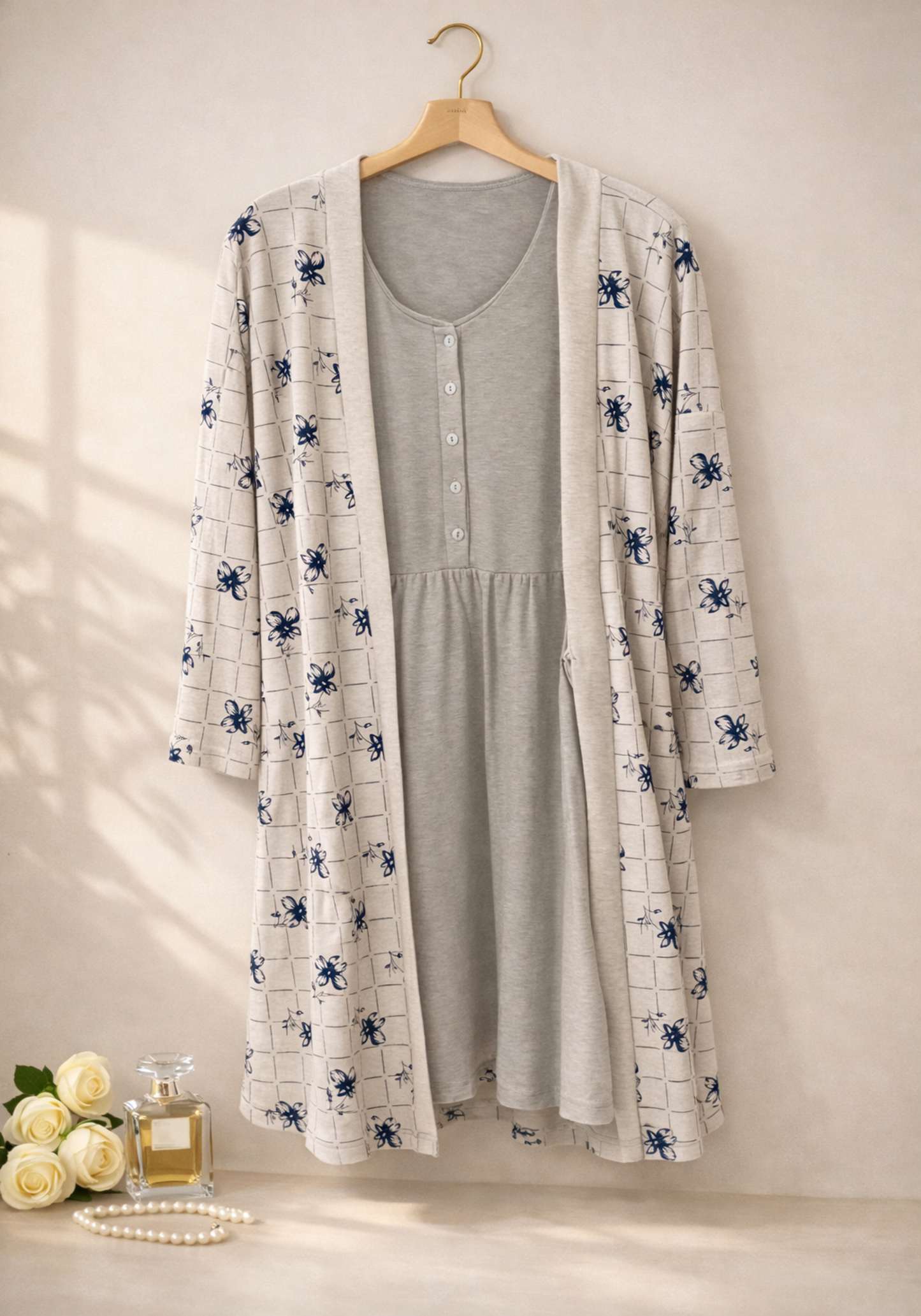 Maternal Long Sleeve Robe Set