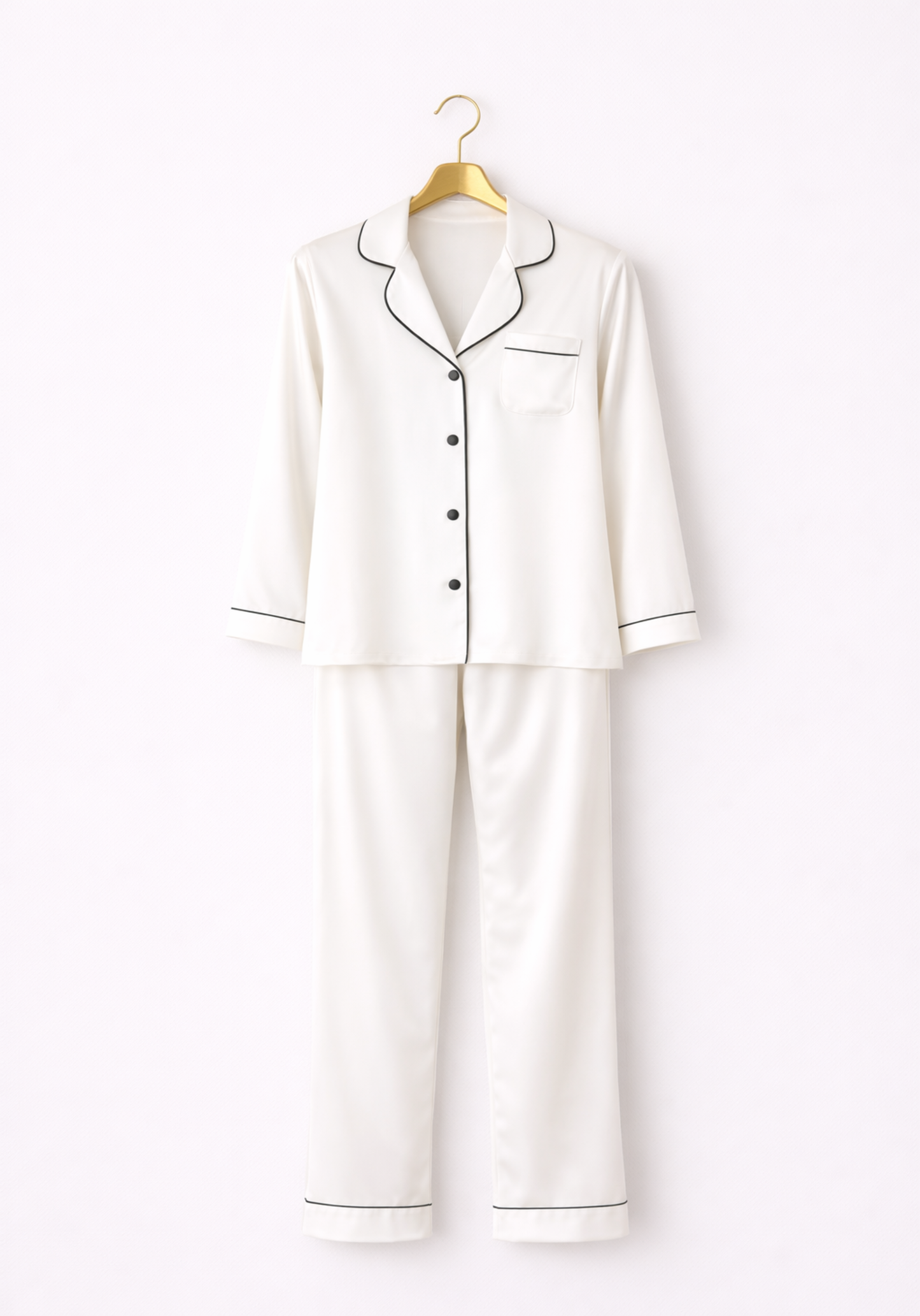 S&L Collar Button Long Sleeve Pajama