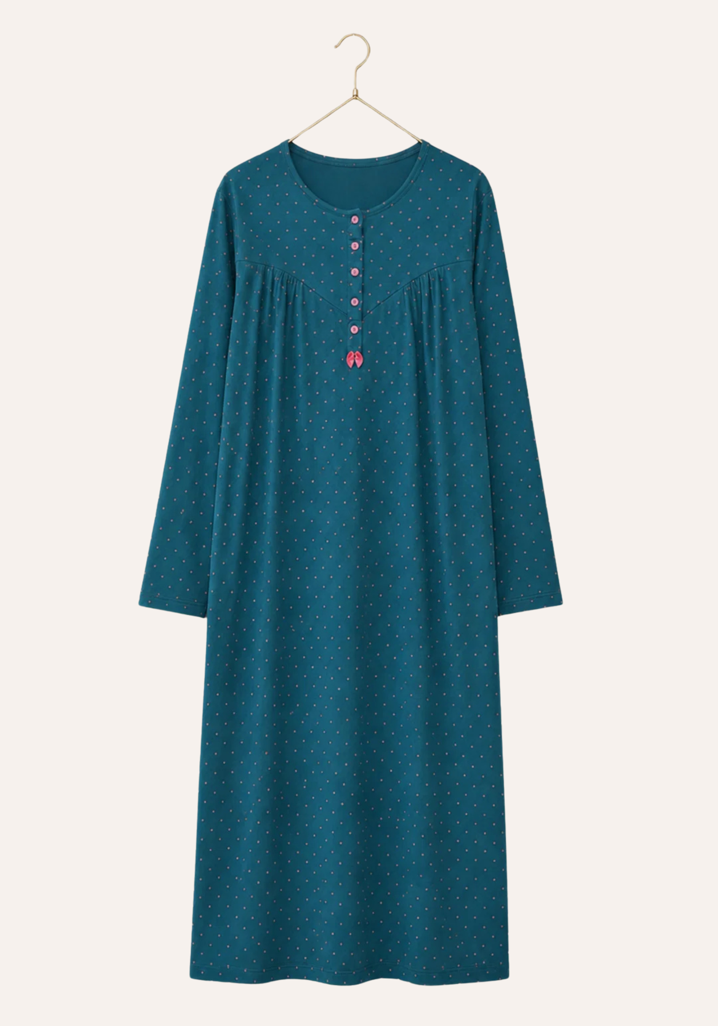 Plus Plus Size Long Sleeve Long Nighty