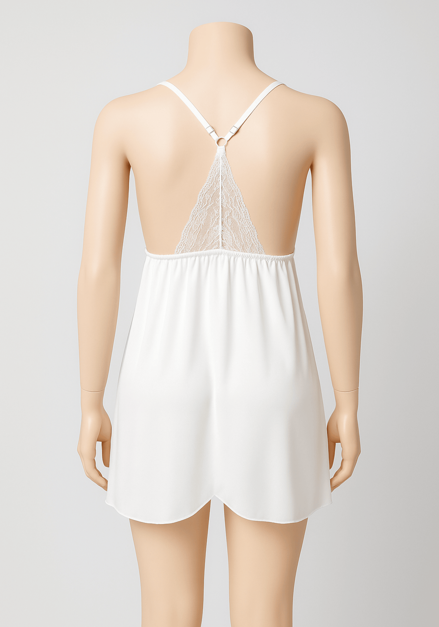 Satin Shoulder Strap Dantel Cup Nighty And Panty