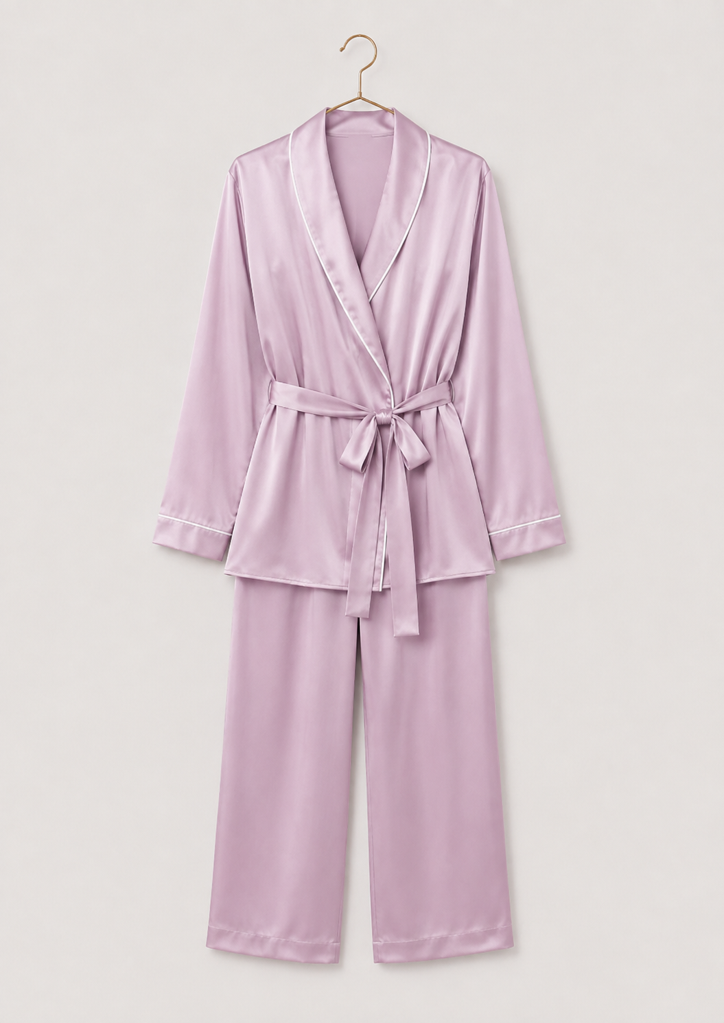 Satin Collar Button Pajama