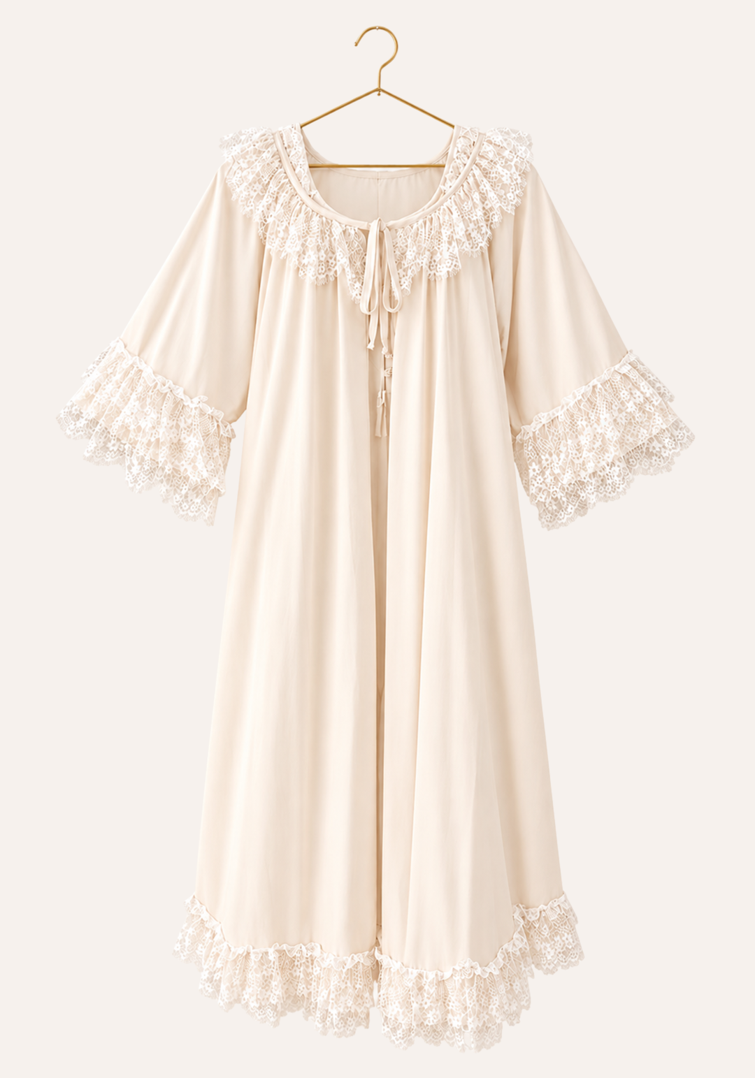 Sleeveless Midi Button Front Nighty And Long Sleeves Long Robe