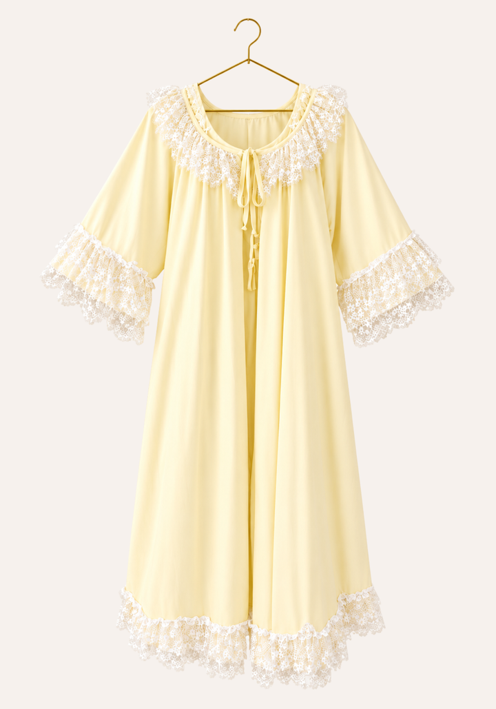 Sleeveless Midi Button Front Nighty And Long Sleeves Long Robe