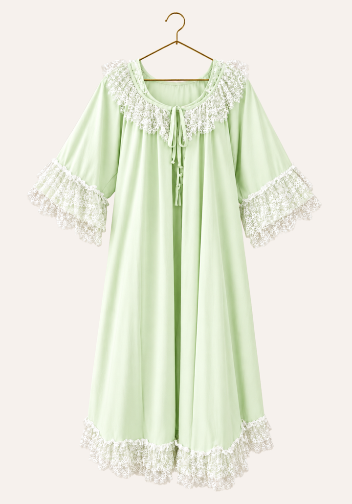 Sleeveless Midi Button Front Nighty And Long Sleeves Long Robe