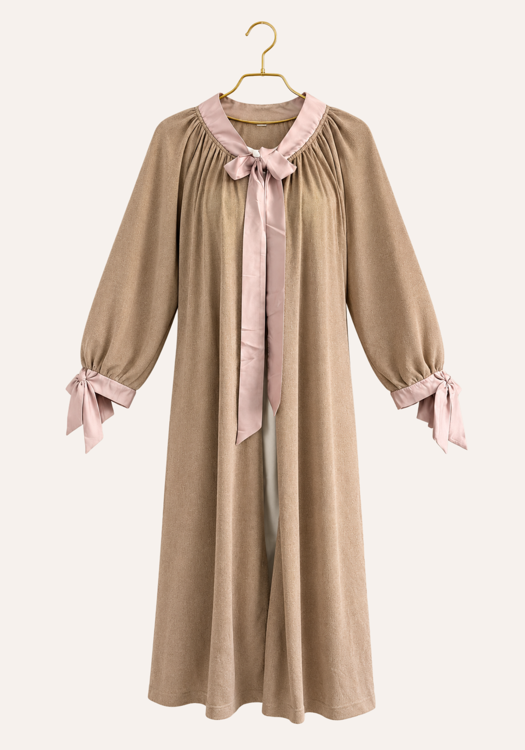 Long Sleeve Button Front Nighty And Long Sleeve Robe