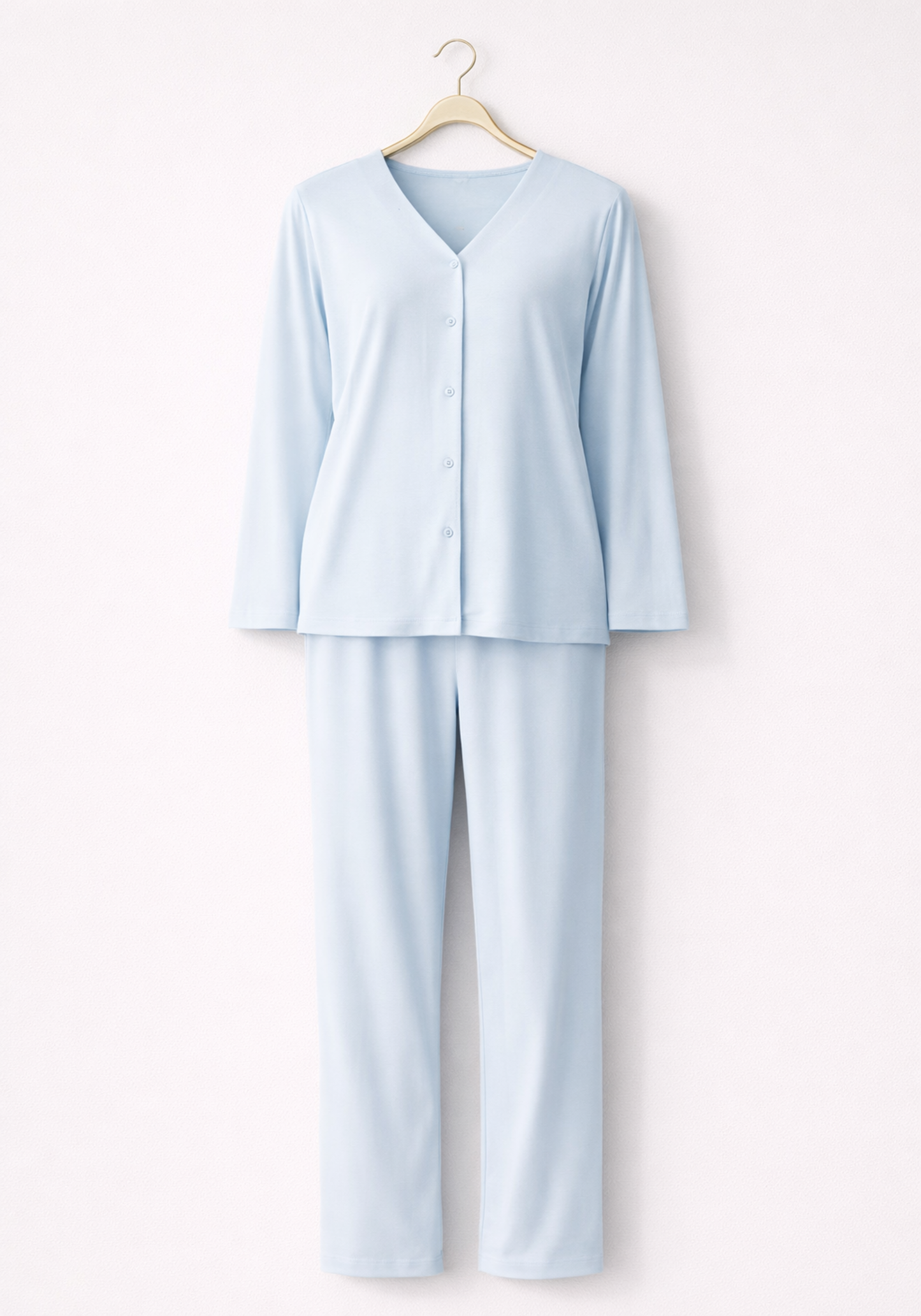 Button Long Sleeve Fully Printed Pajamas (Vis Els)