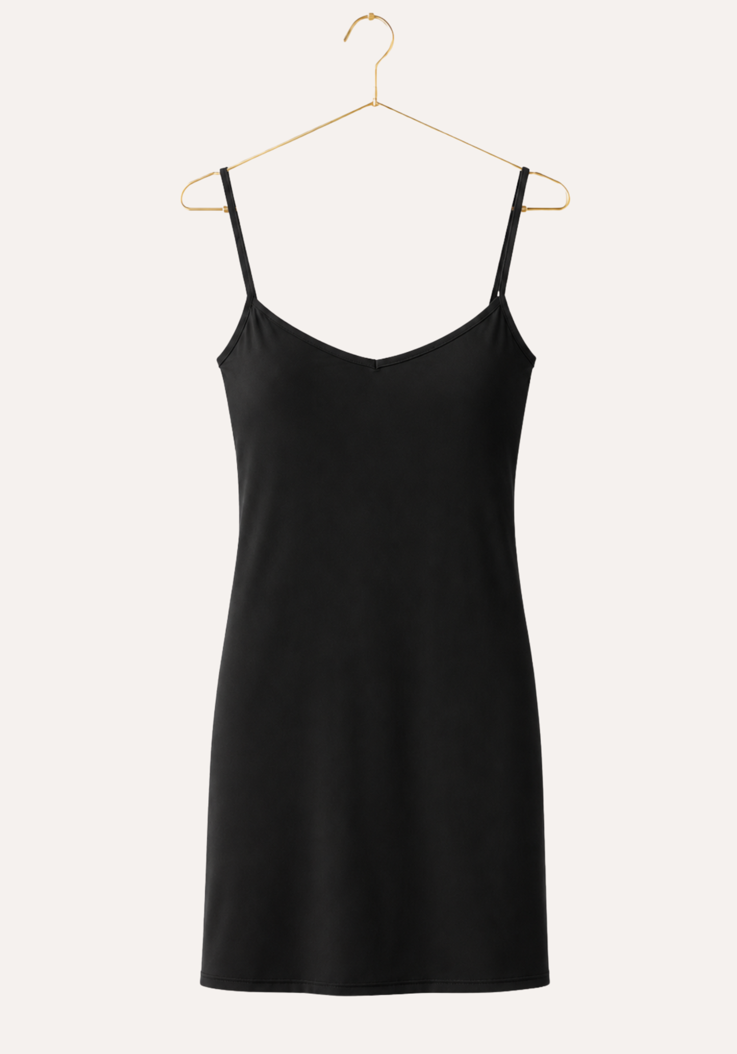 Underdress: Basic Plain Shoulder Strap Short Jupon Nighty (80% Polyamide 20% Lycra)
