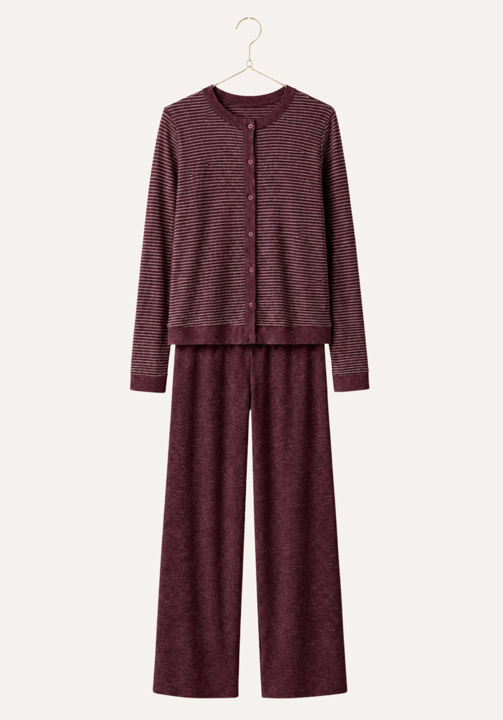 Long Sleeve Button Top Soft Touch Pajama