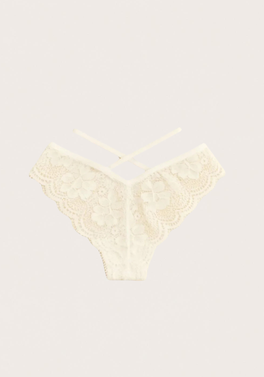 Front Back X-Strap V-Lace Panties