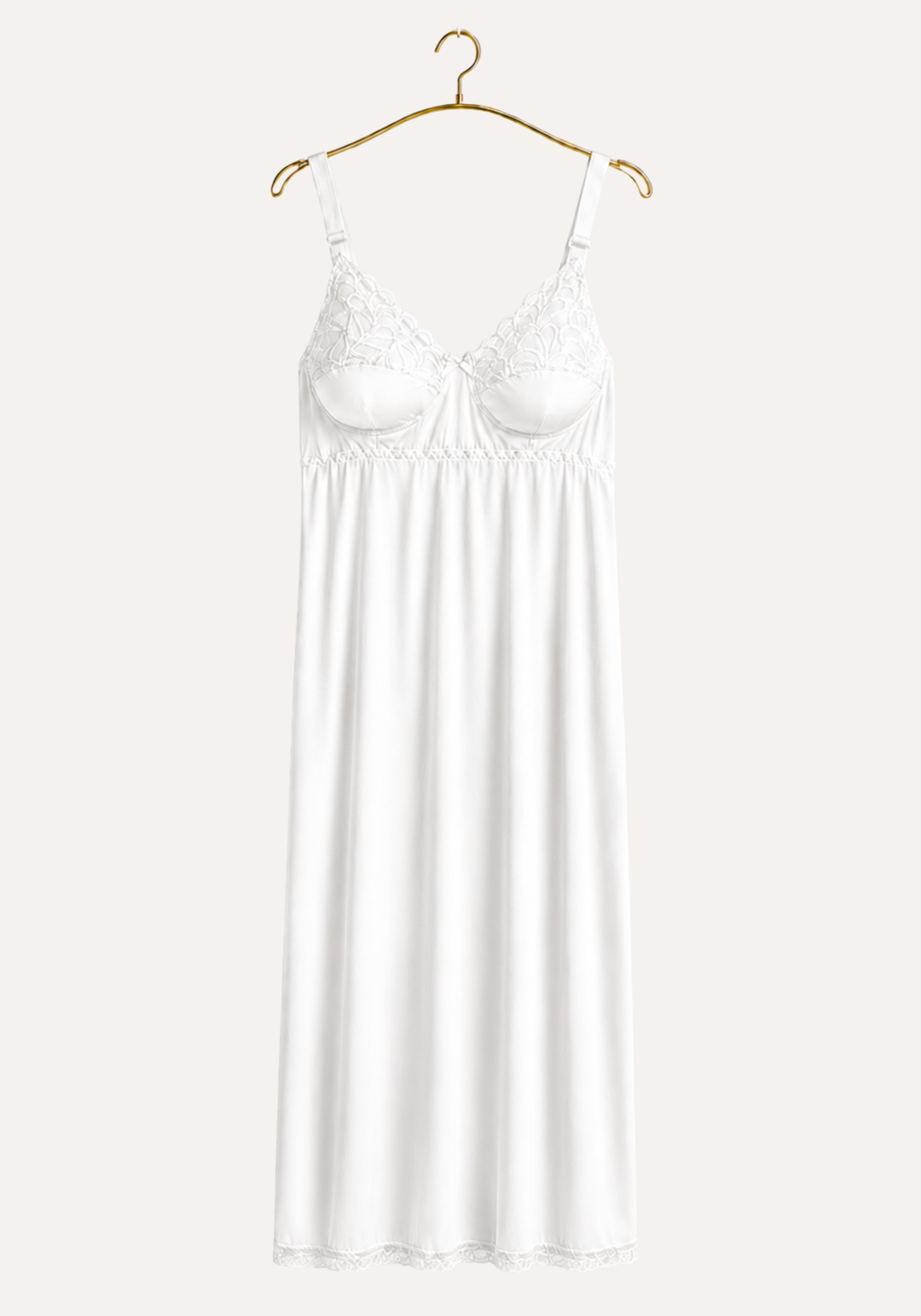 Short Slip: Wide Shoulder Strap Full Lace Unpadded Cup Short Under Slip