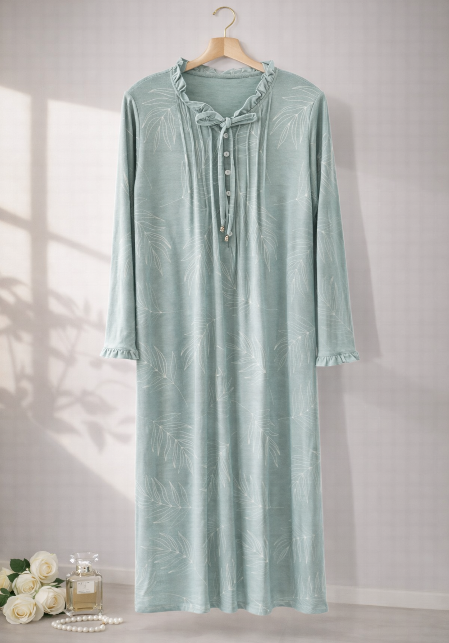 Long Sleeve Long Night Gown