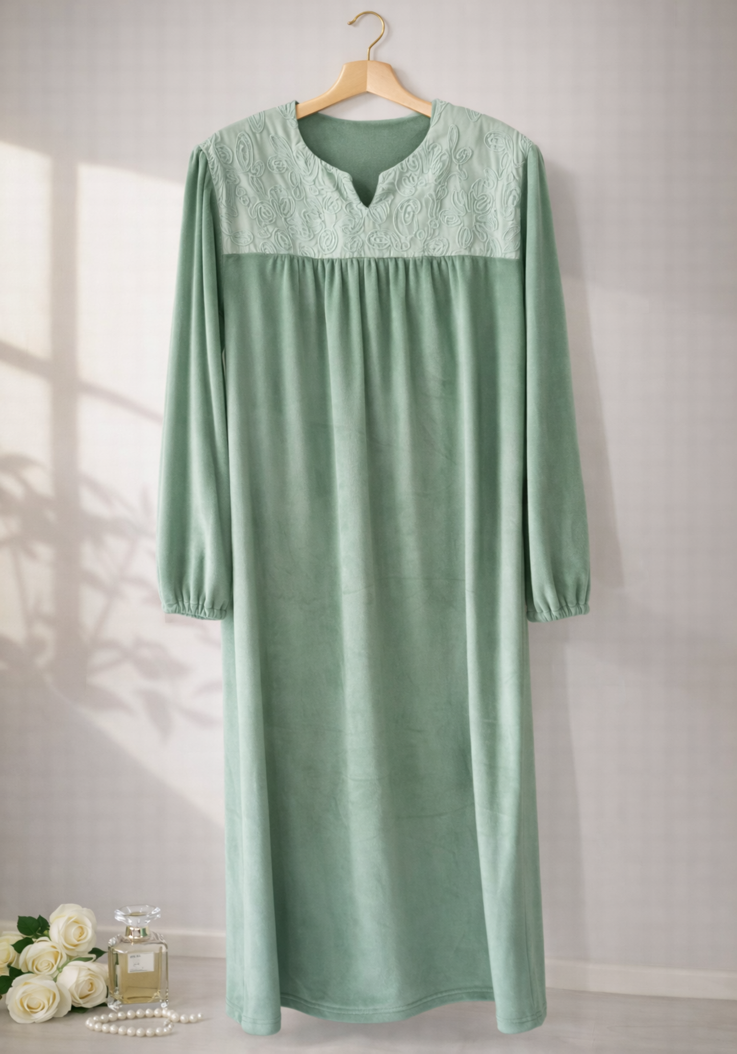 Long Sleeve Long Night Gown
