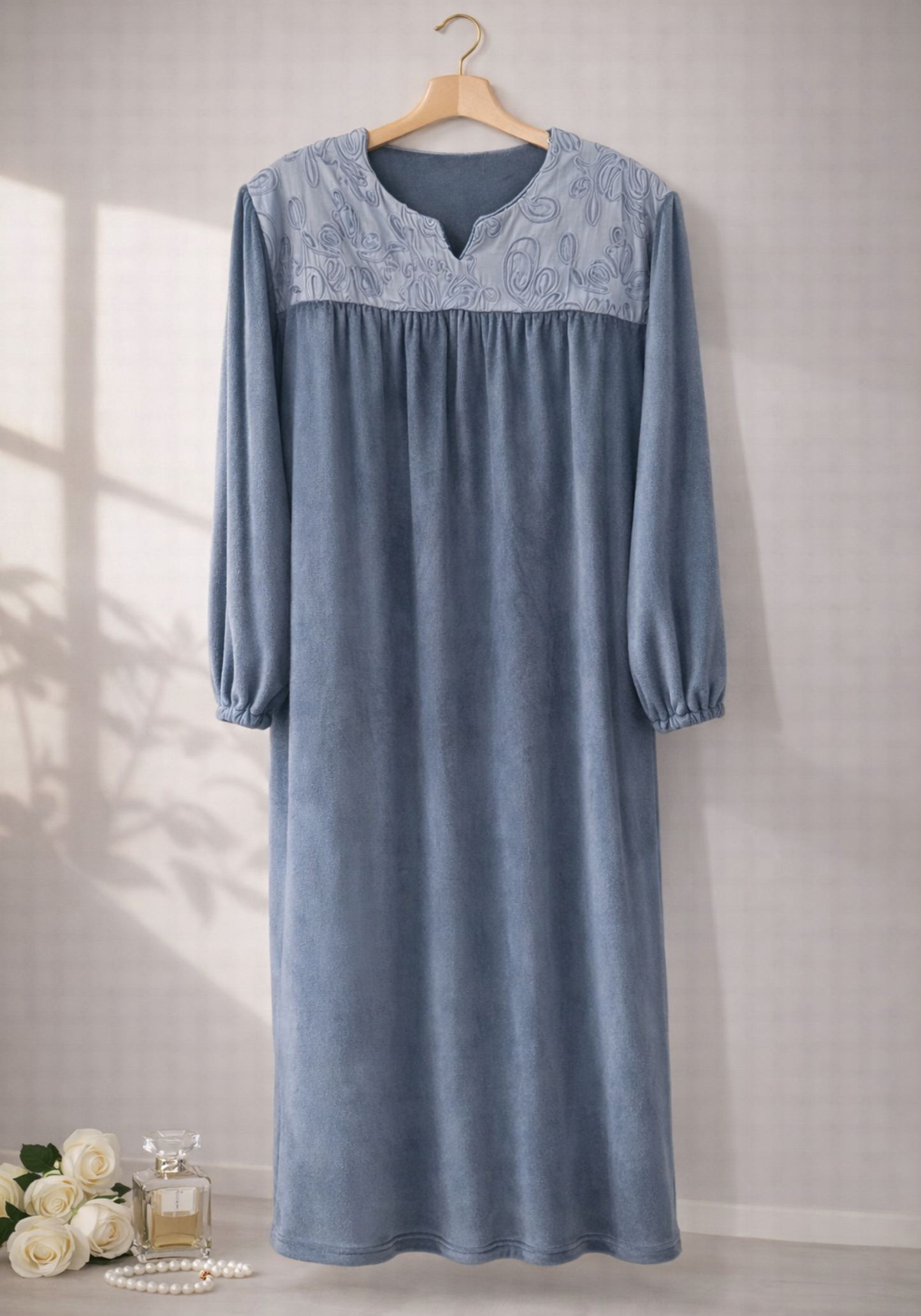 Long Sleeve Long Night Gown
