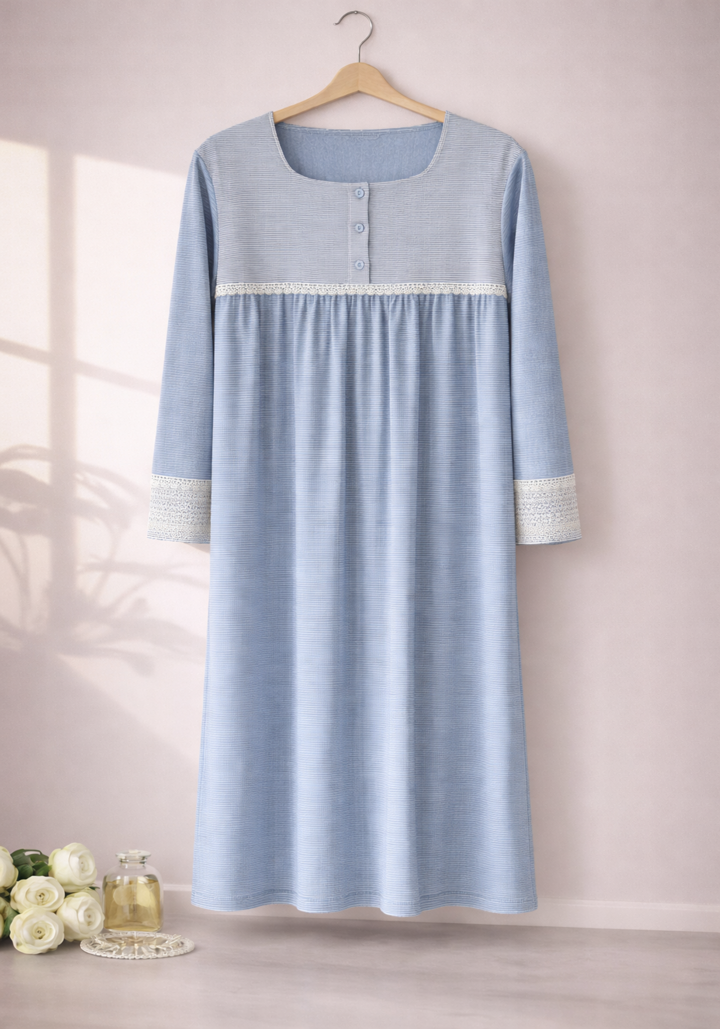 Long Sleeve Long Night Gown