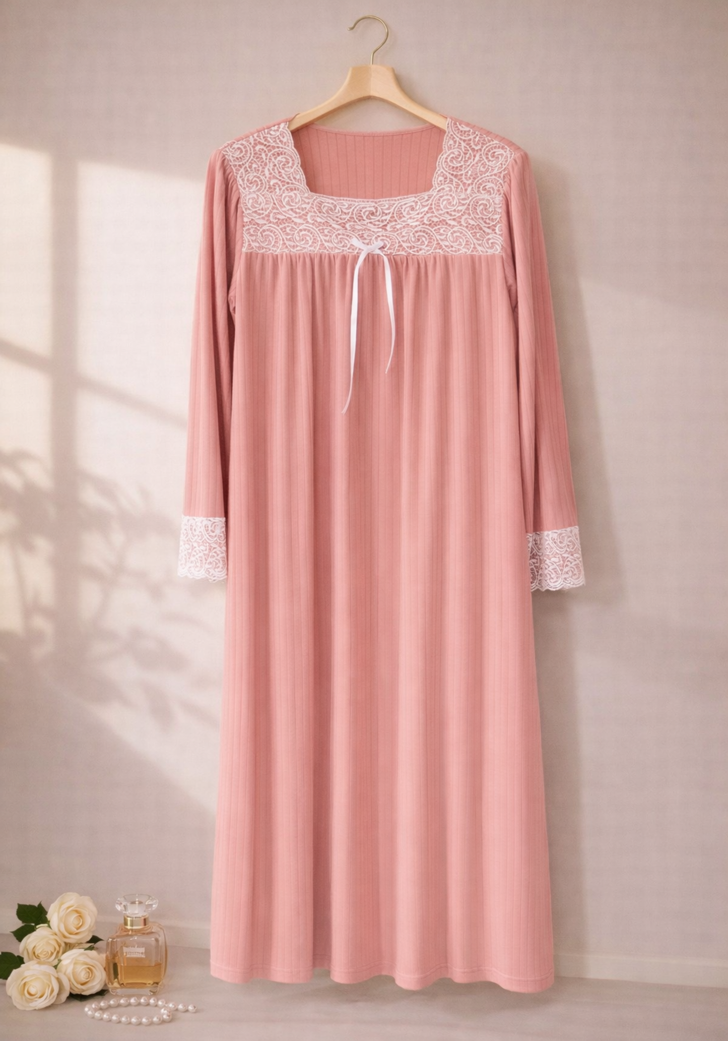 Long Sleeve Long Night Gown