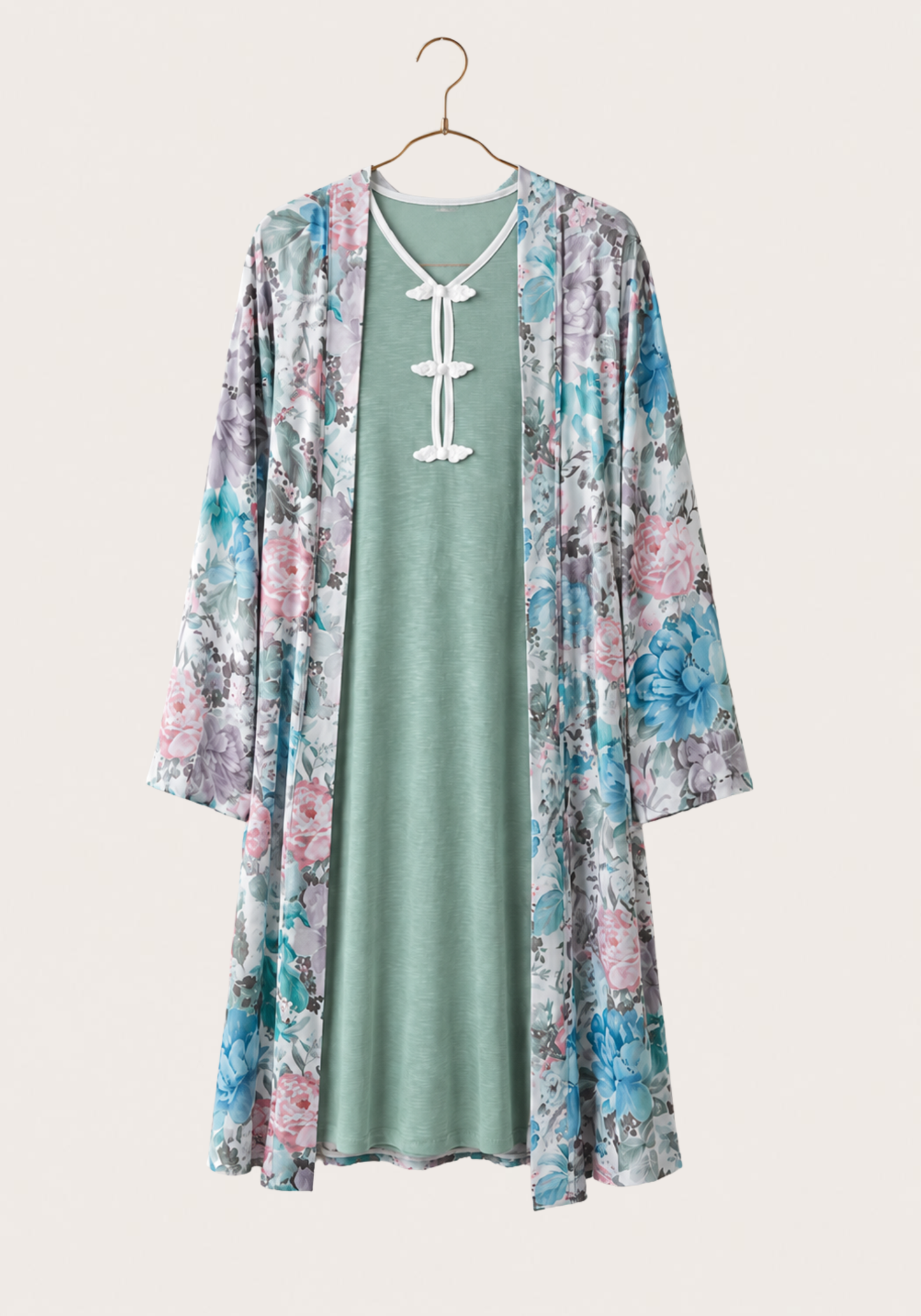 Maternal 2 Piece Short Robe And Short Nighty Set