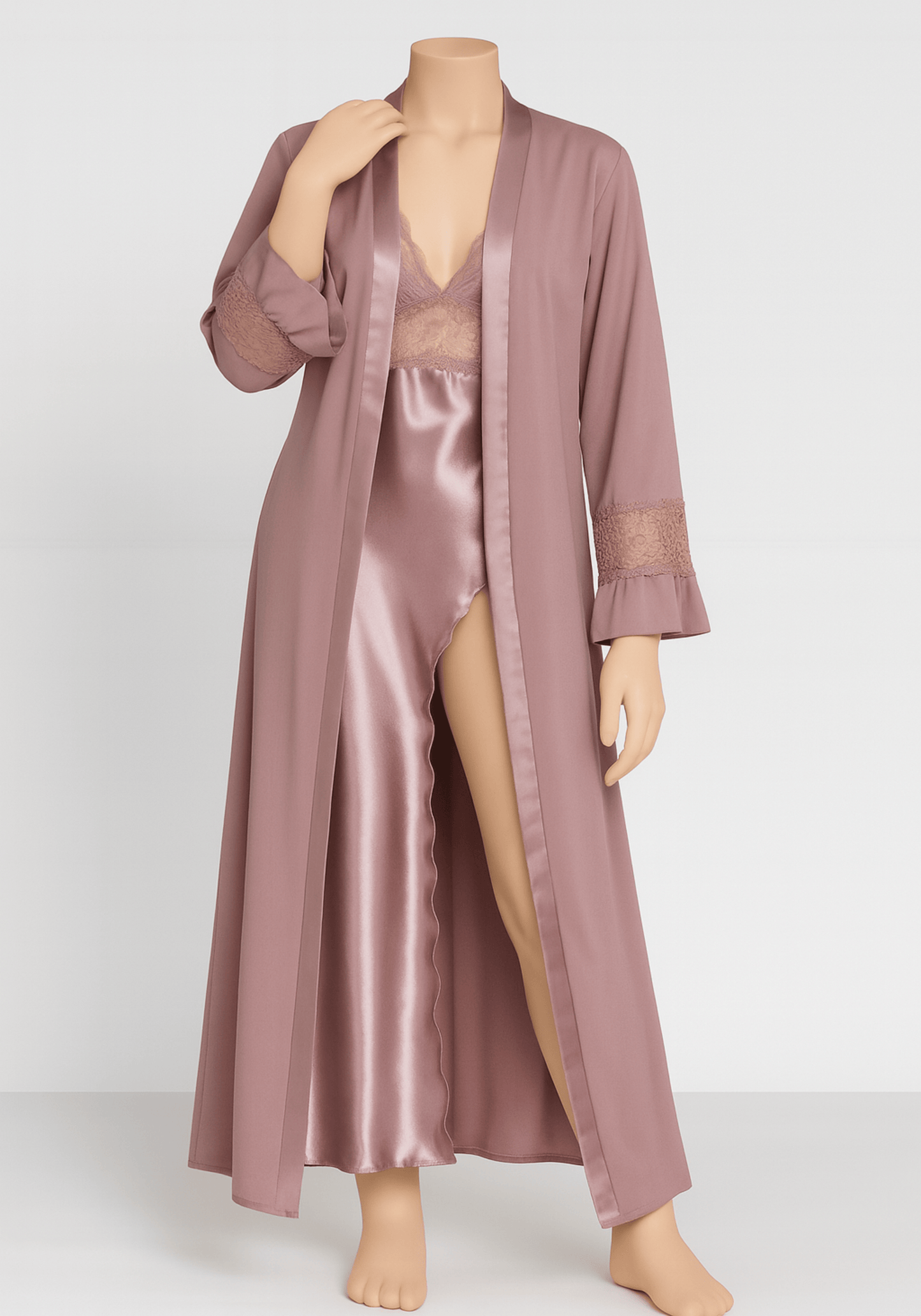 Bridal Long Satin Robe Set