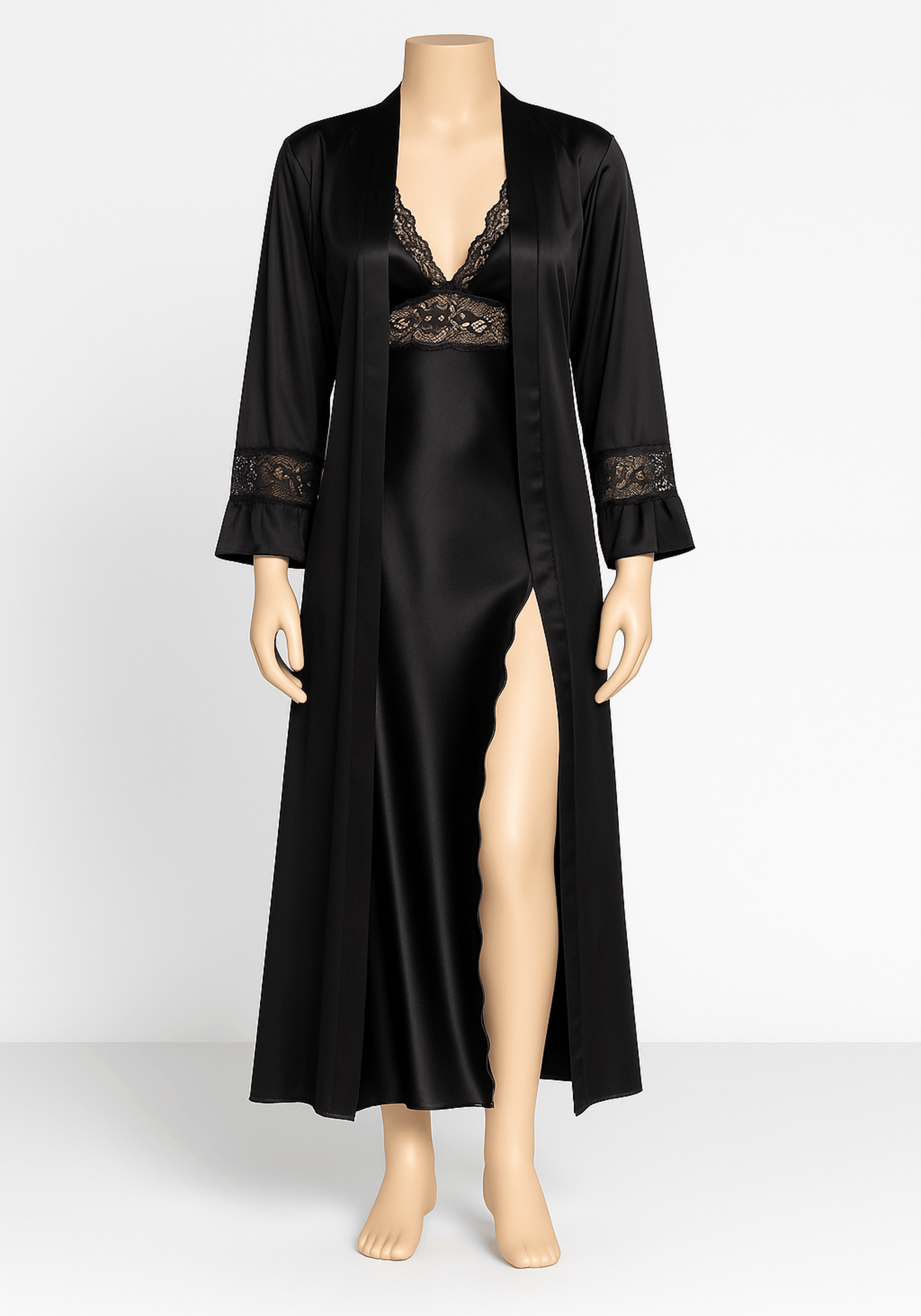 Bridal Long Satin Robe Set