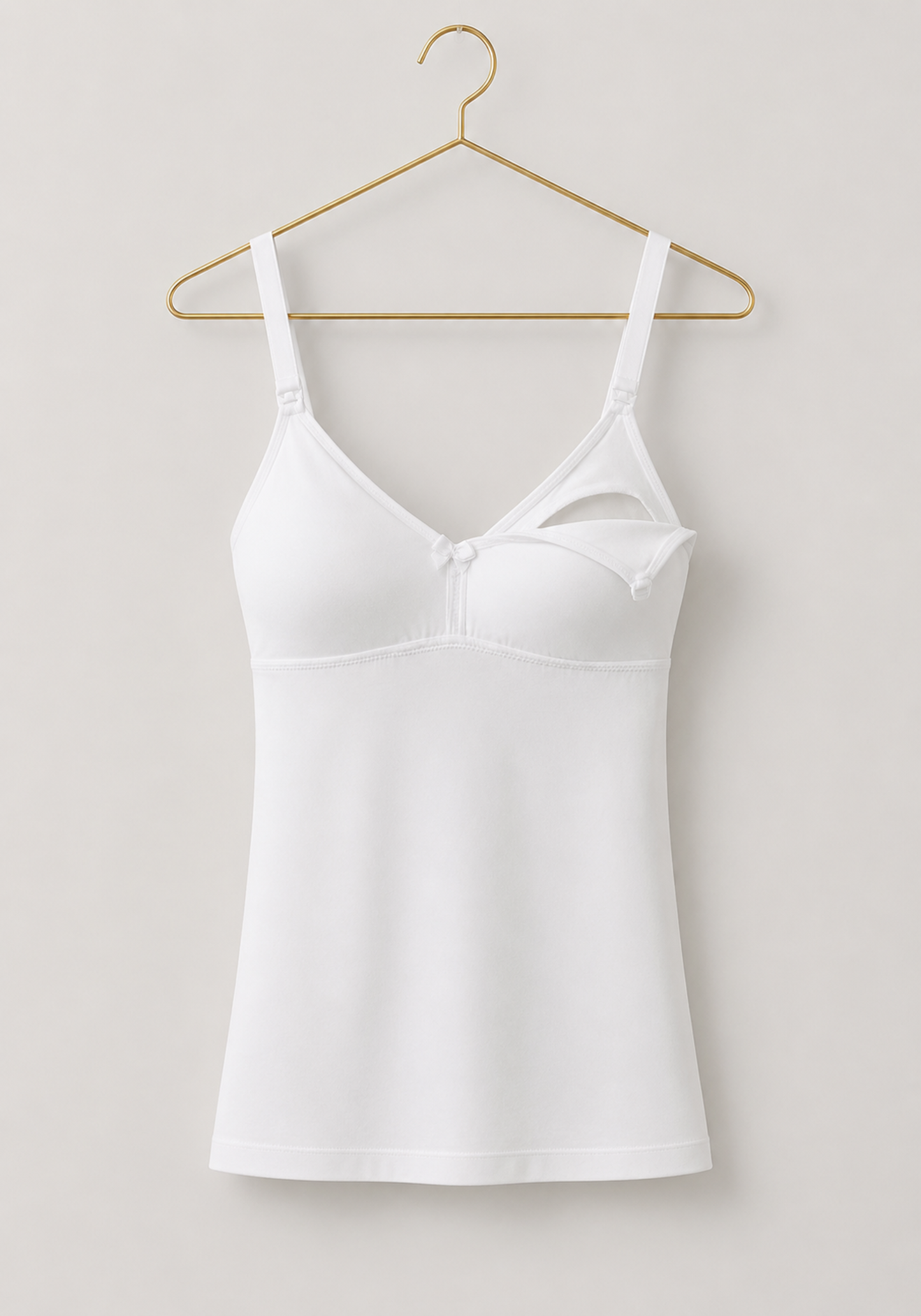 Maternal Undershirt: Shoulder Strap Nursing Undershirt (95% Cotton 5% Lycra)
