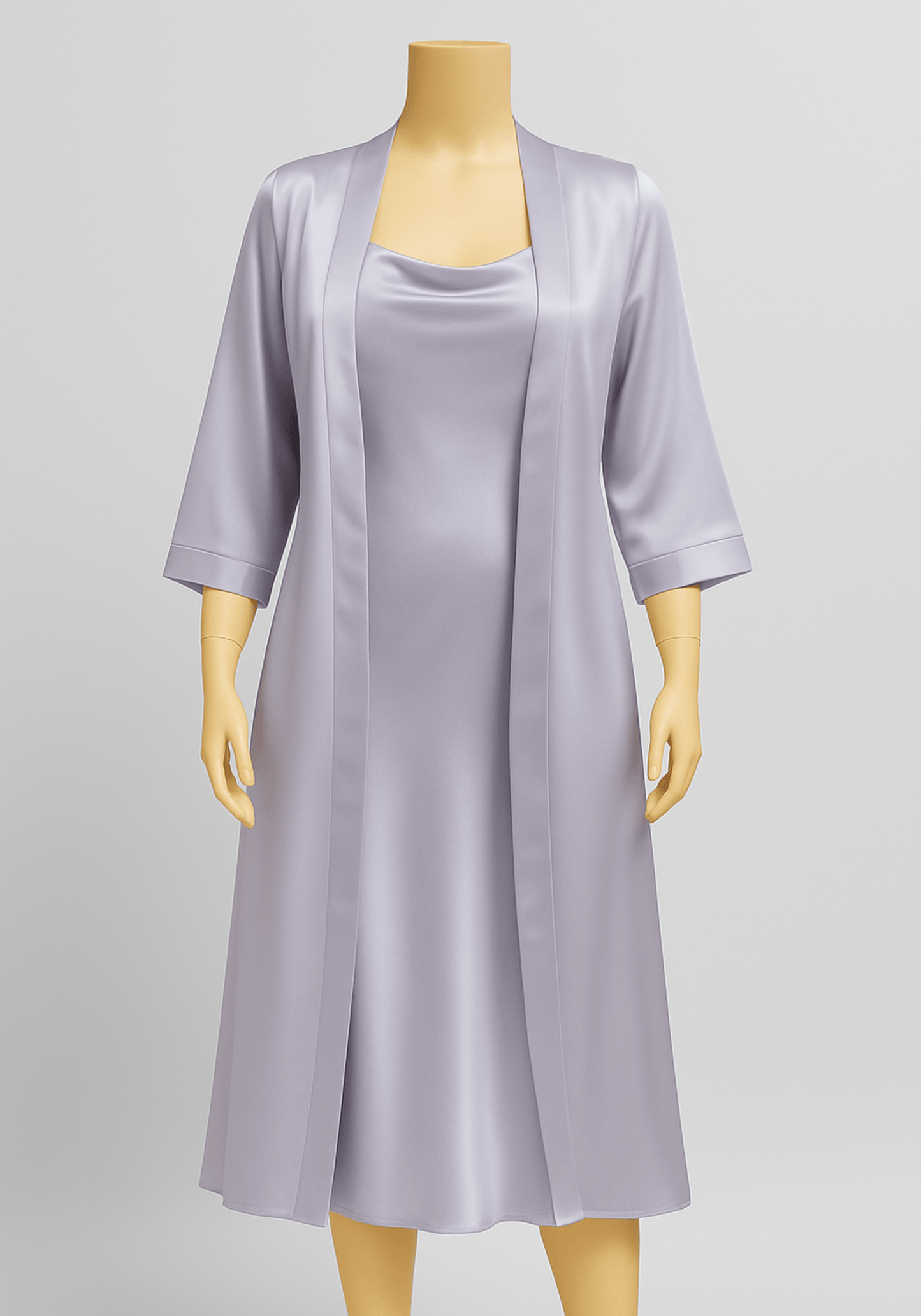 LNGR Satin Long Robe Set