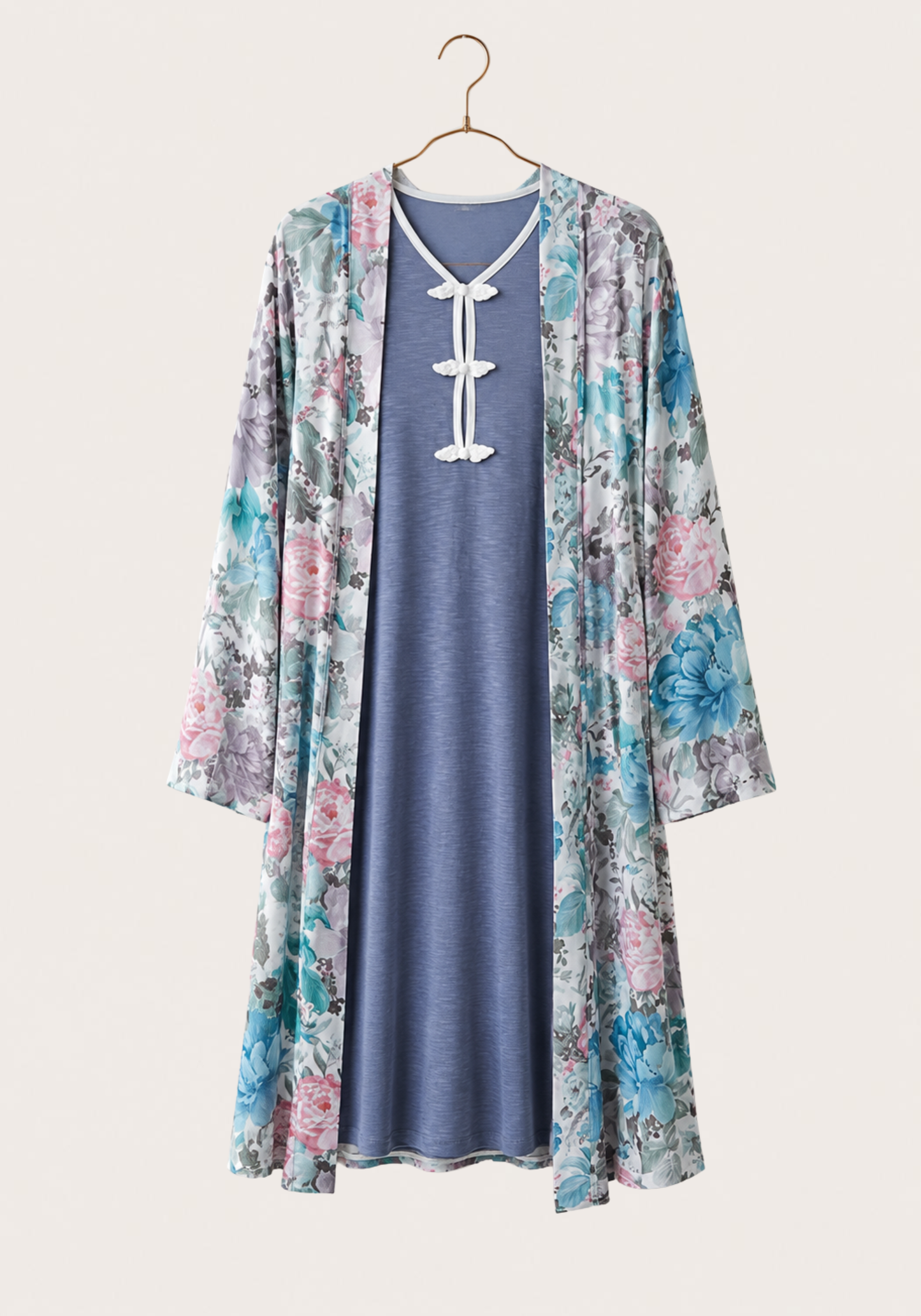 Maternal 2 Piece Short Robe And Short Nighty Set