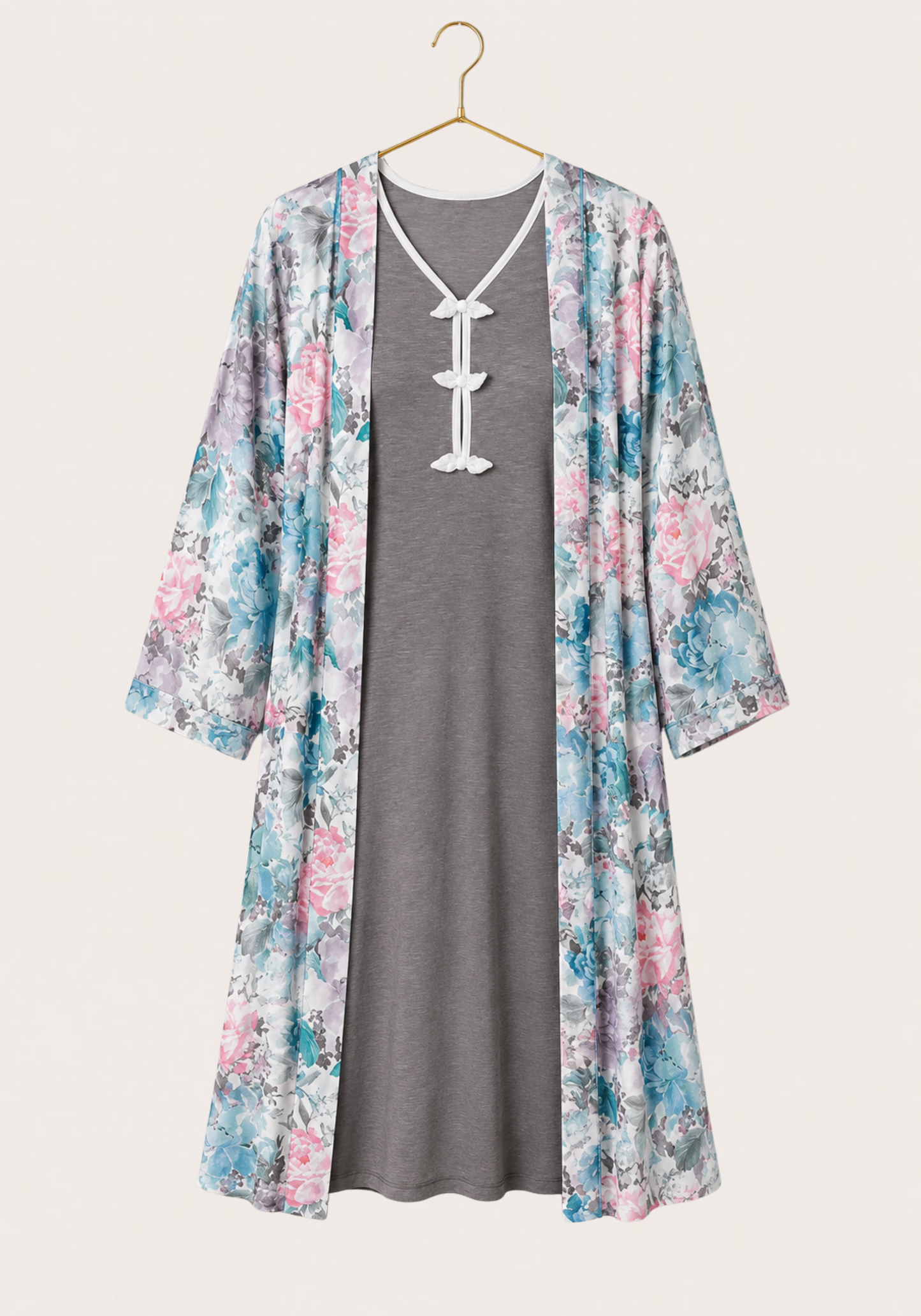 Maternal 2 Piece Short Robe And Short Nighty Set