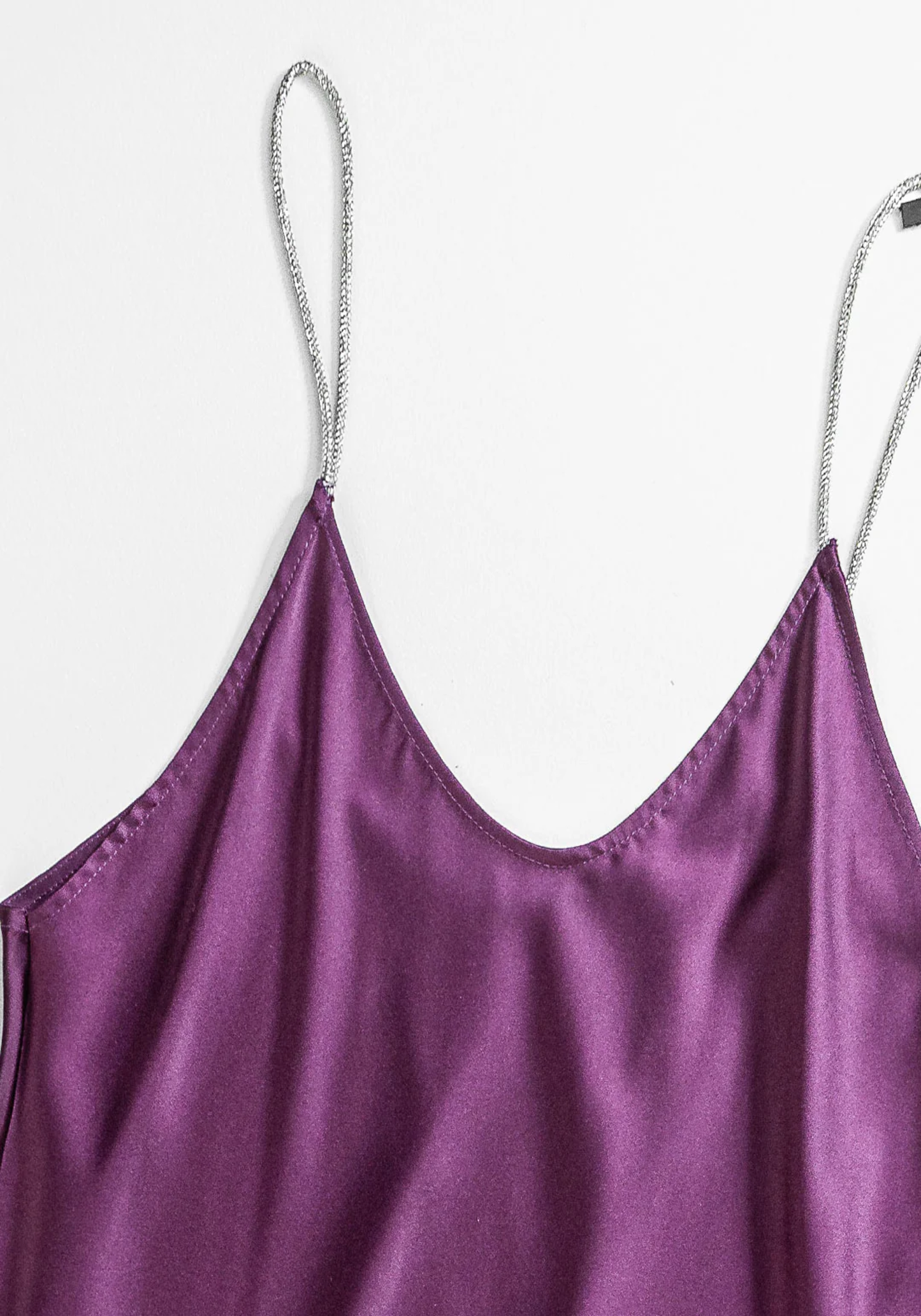 Lingerie Babydoll: Shoulder Stras Strap Satin Plain Babydoll With Furr Around The Bottom