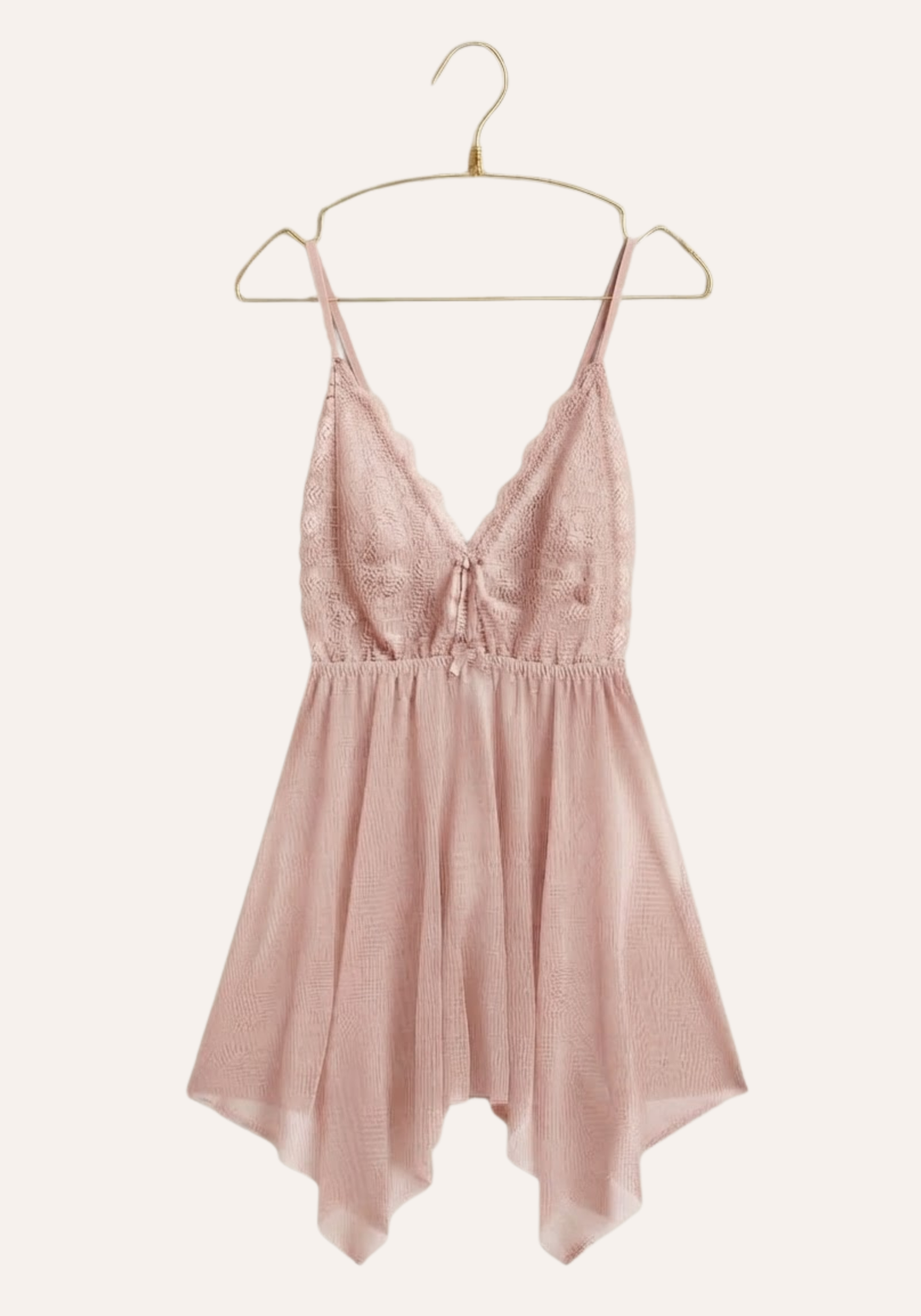 Sexy See Through Tulle Babydoll With Lace Cups
