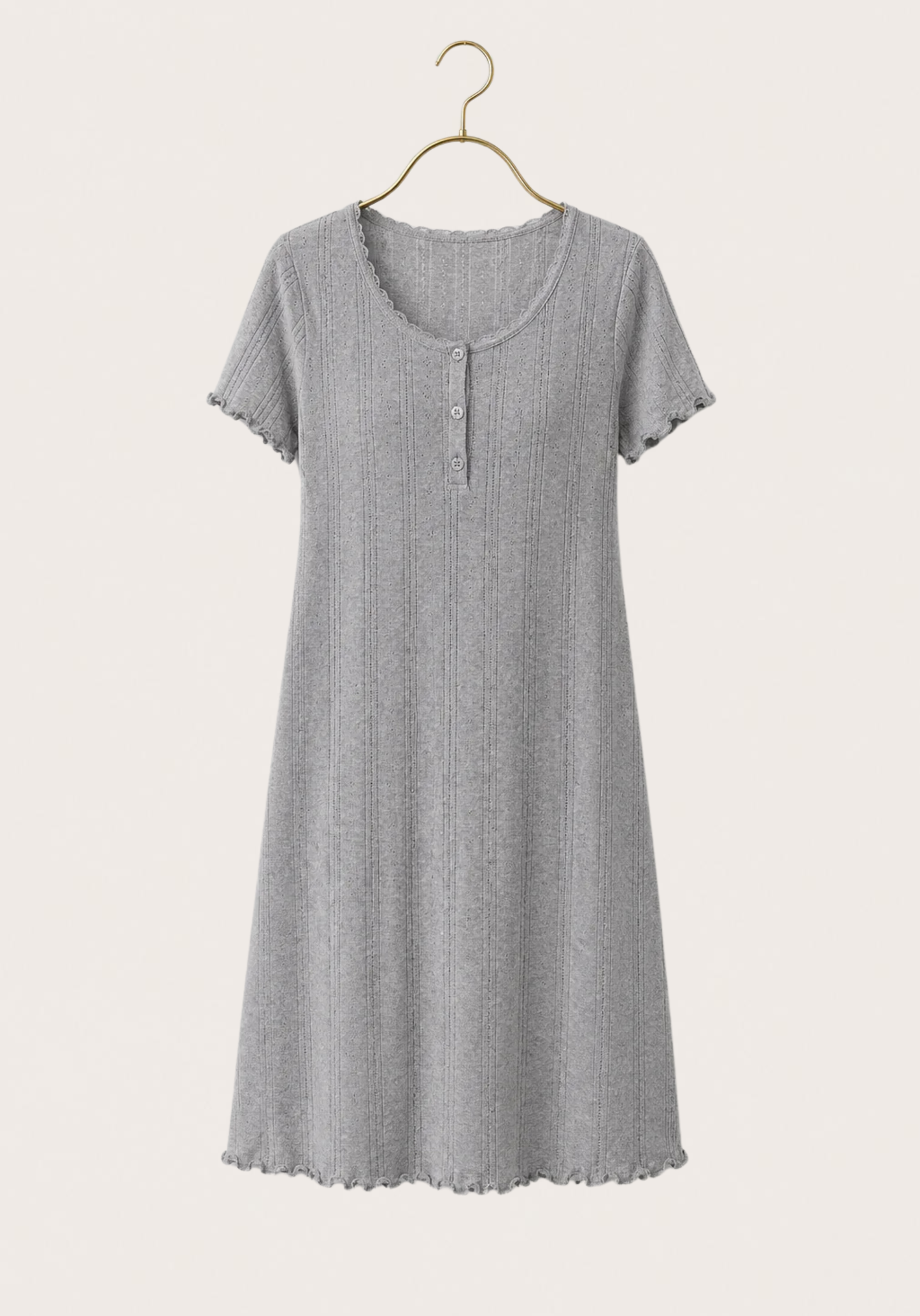 Short Sleeve Cotton Short Nighty