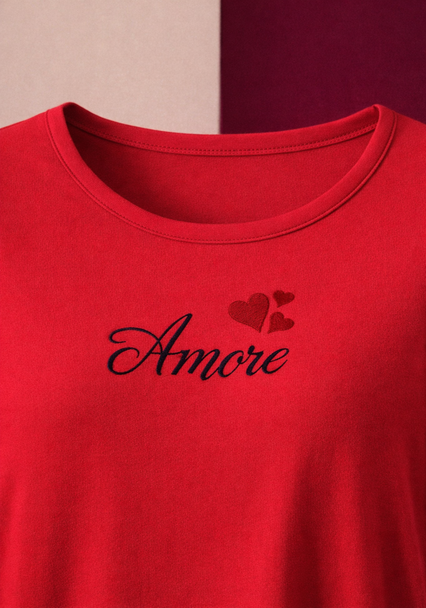 Long Sleeve Pajamas: Plain Top And Striped Pants (Pvis Els)