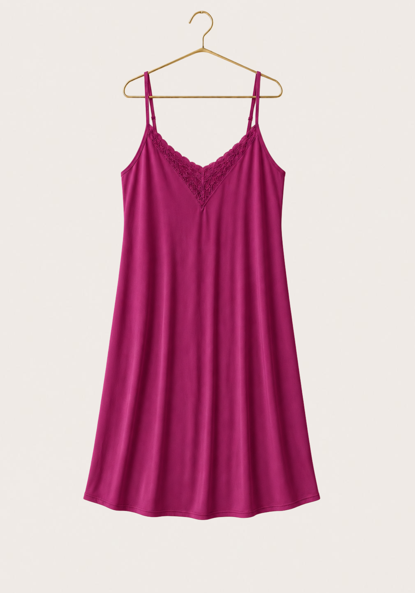 Modal Nighty: Shoulder Strap V-Lace Nighty