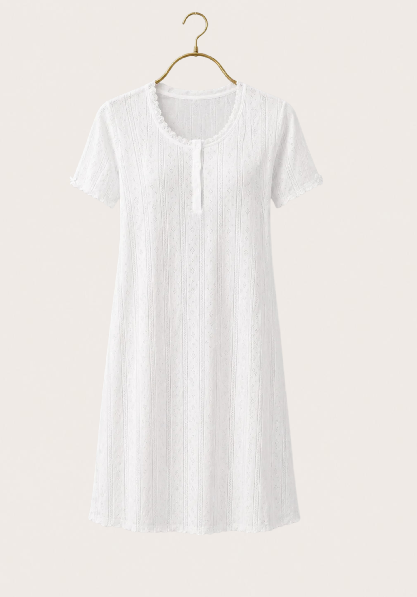 Short Sleeve Cotton Short Nighty