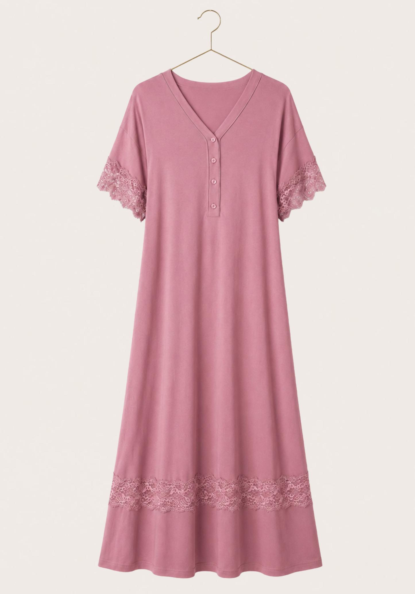 Maternal Short Sleeve Long Nighty