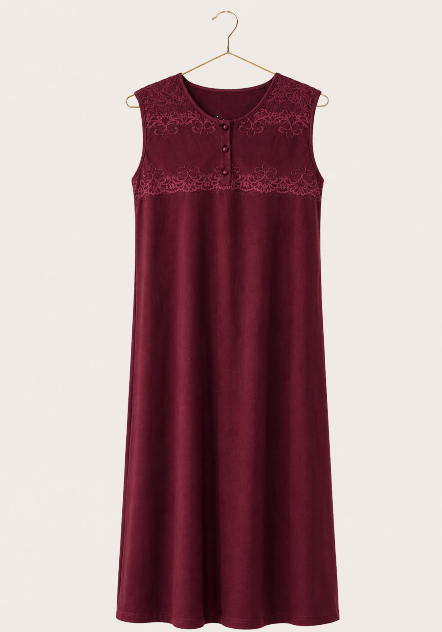Velour Long Robe Set: Long Sleeve Long Robe And Sleeveless Nighty