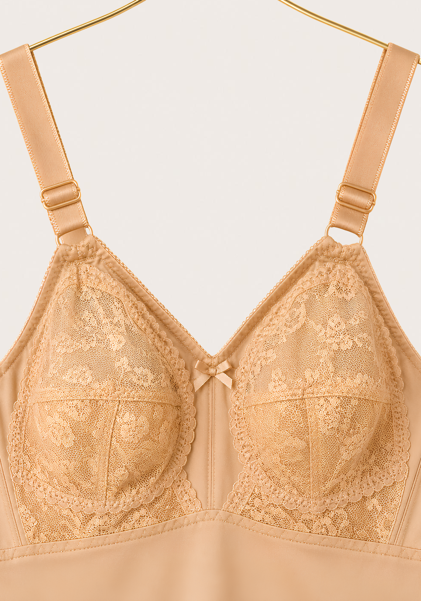 Long Slip: Wide Shoulder Strap Full Breast Lace Long Under Slip