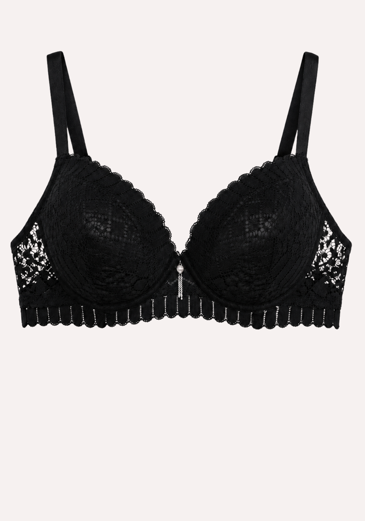 Filled Geometric Lace Bra