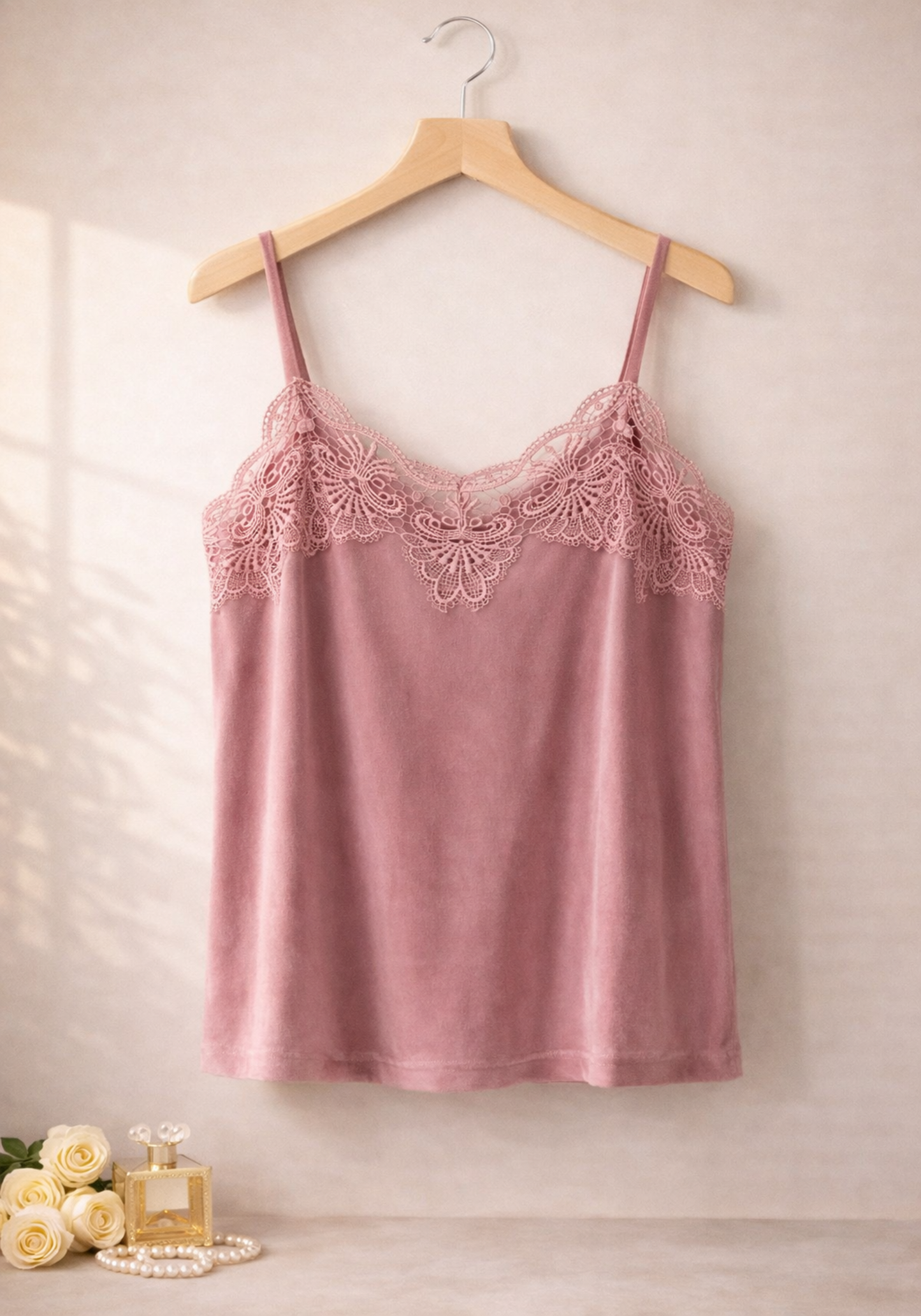 Velour 3 Pieces Set: Sleeveless Pajama And Short Robe